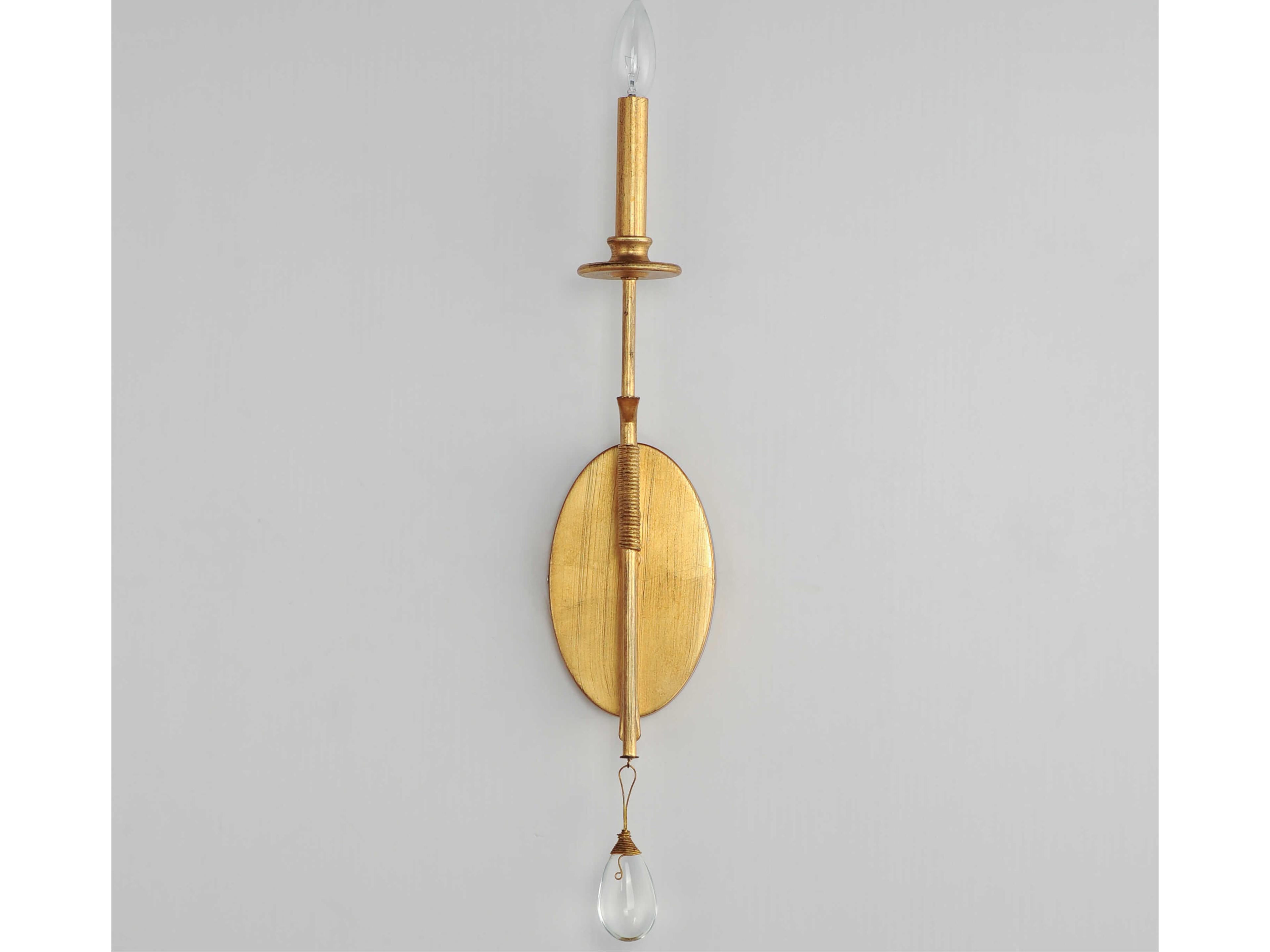 Maxim Lighting Eden 1-Light Charcoal Gold Leaf Wall Sconce