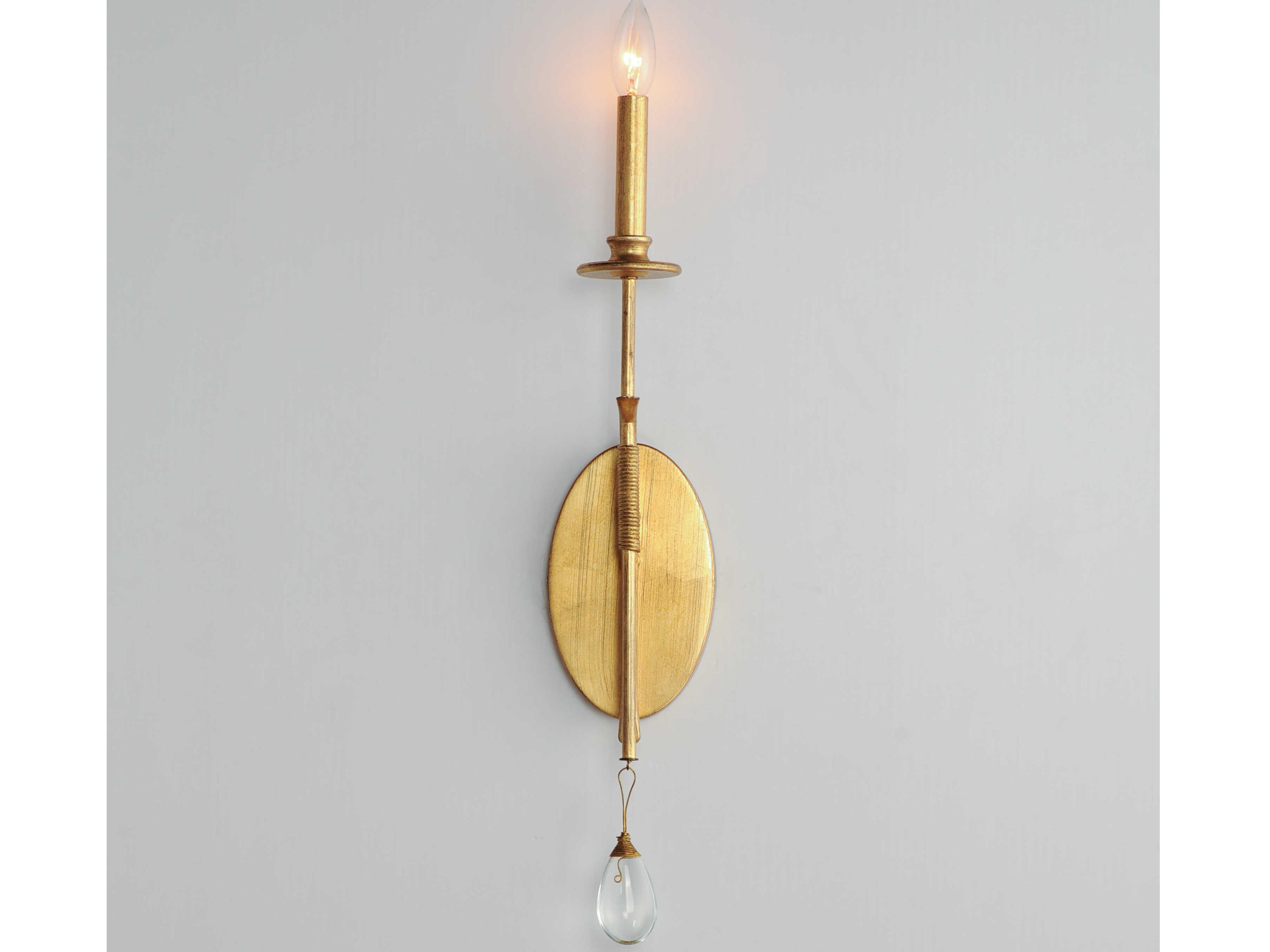 Maxim Lighting Eden 1-Light Charcoal Gold Leaf Wall Sconce