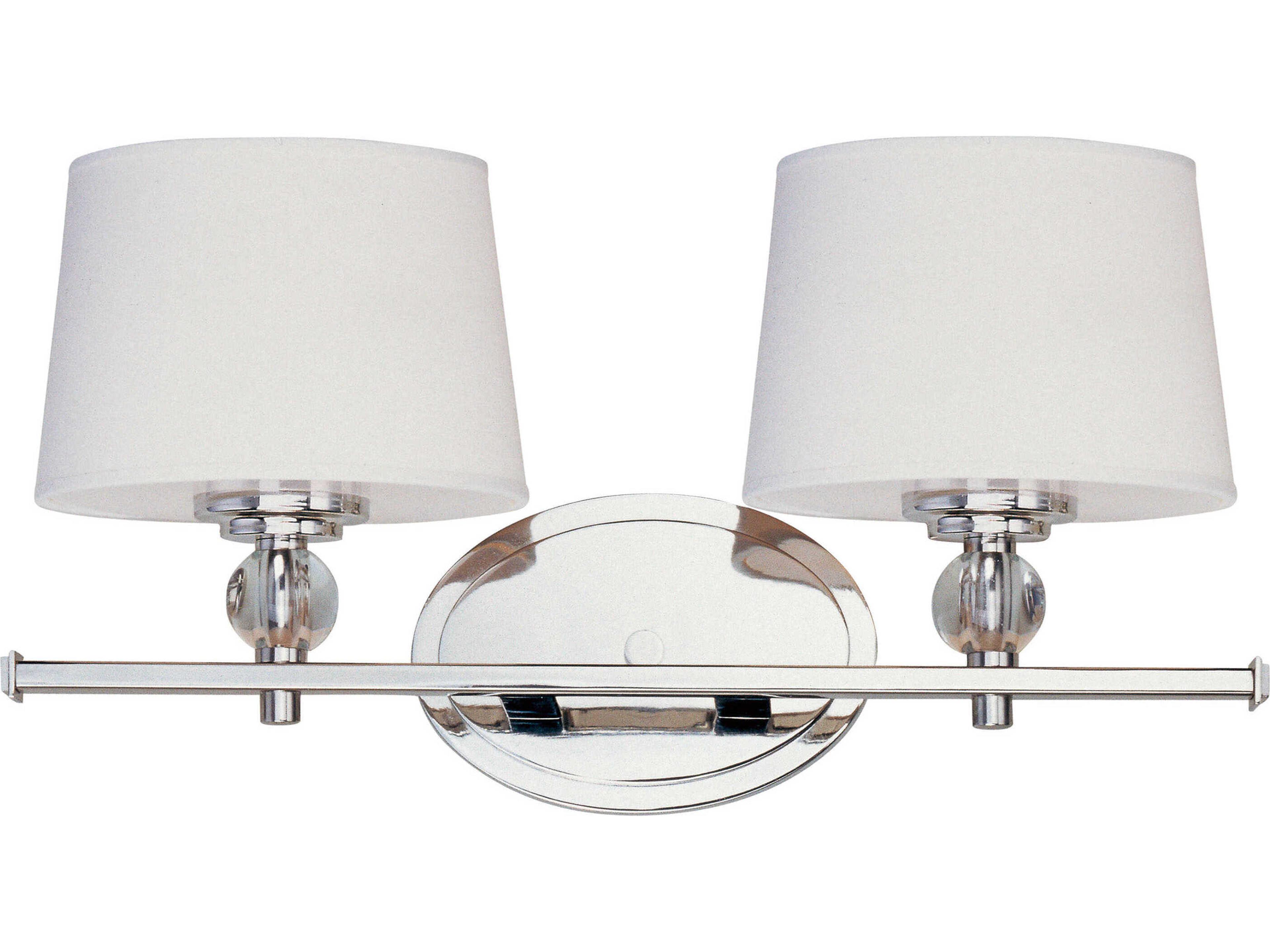 Rondo 2-Light Polished Nickel Vanity Light