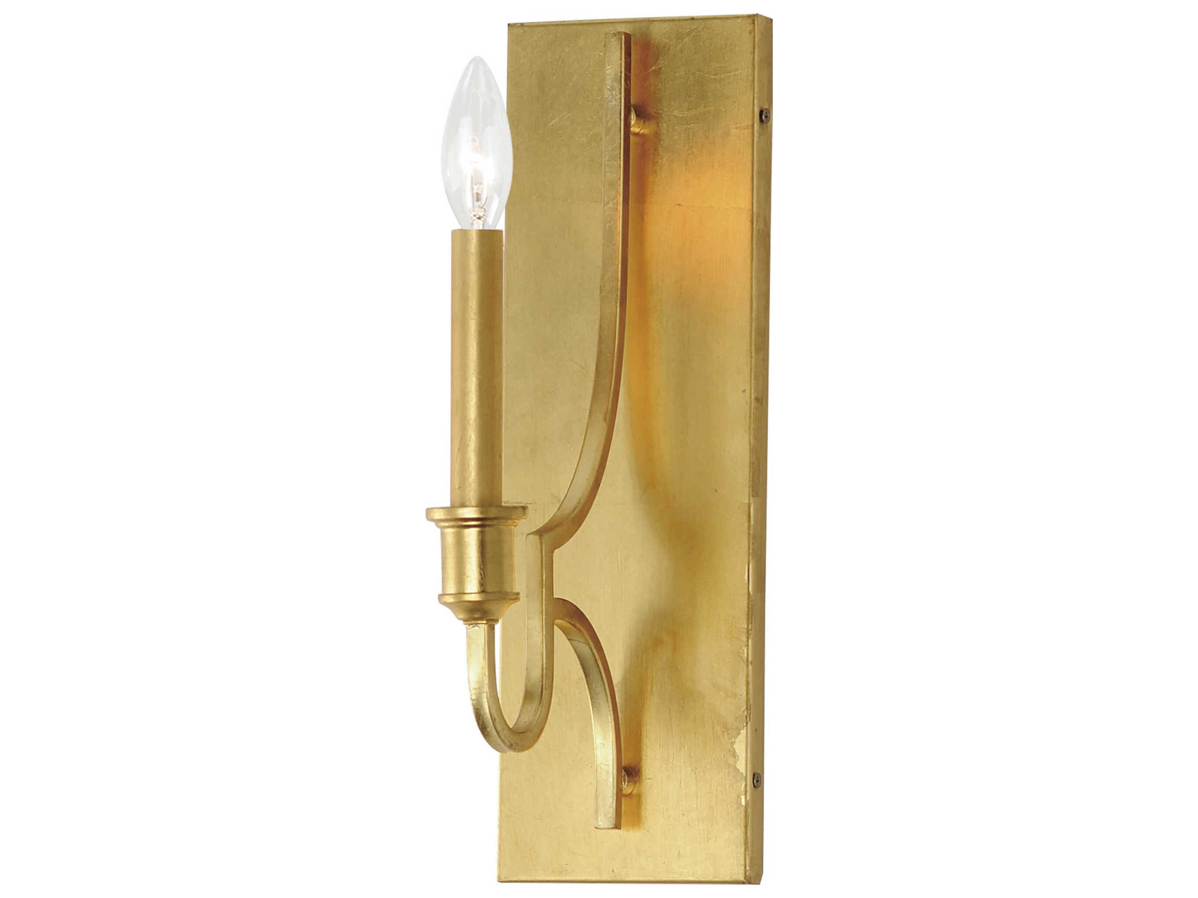 Normandy 1-Light Gold Leaf Wall Sconce