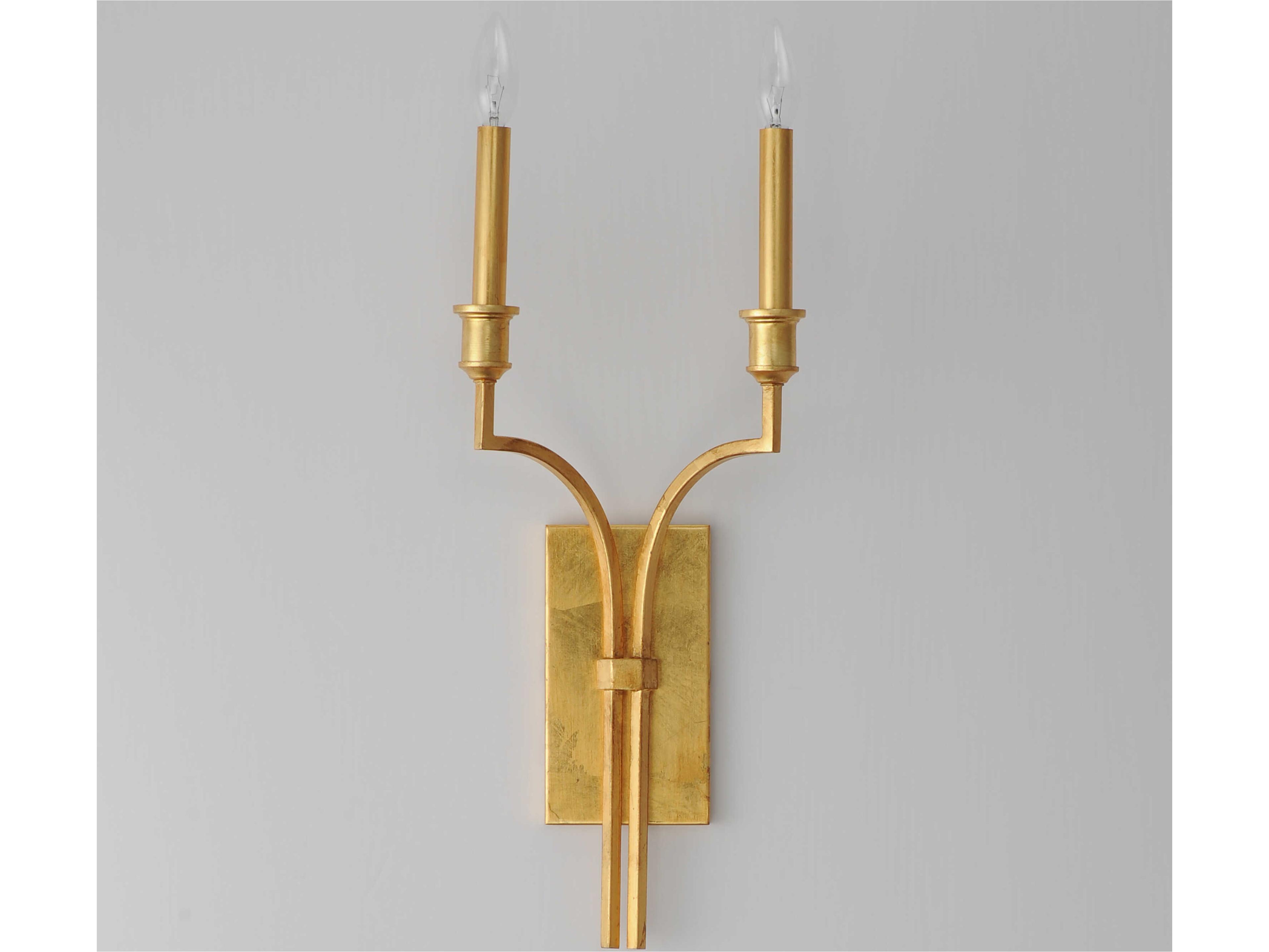 Maxim Lighting Normandy 2-Light Gold Leaf Wall Sconce