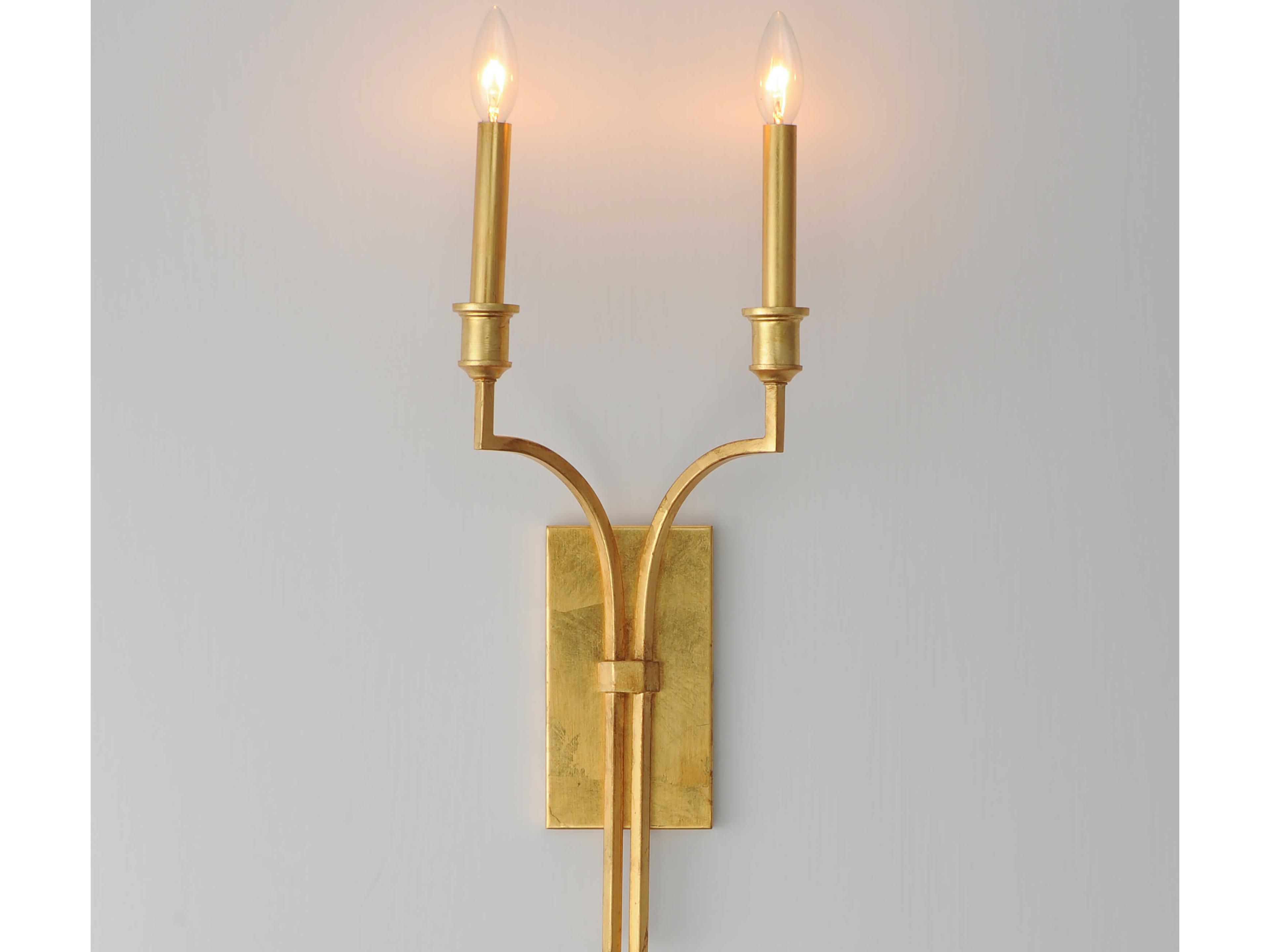 Maxim Lighting Normandy 2-Light Gold Leaf Wall Sconce
