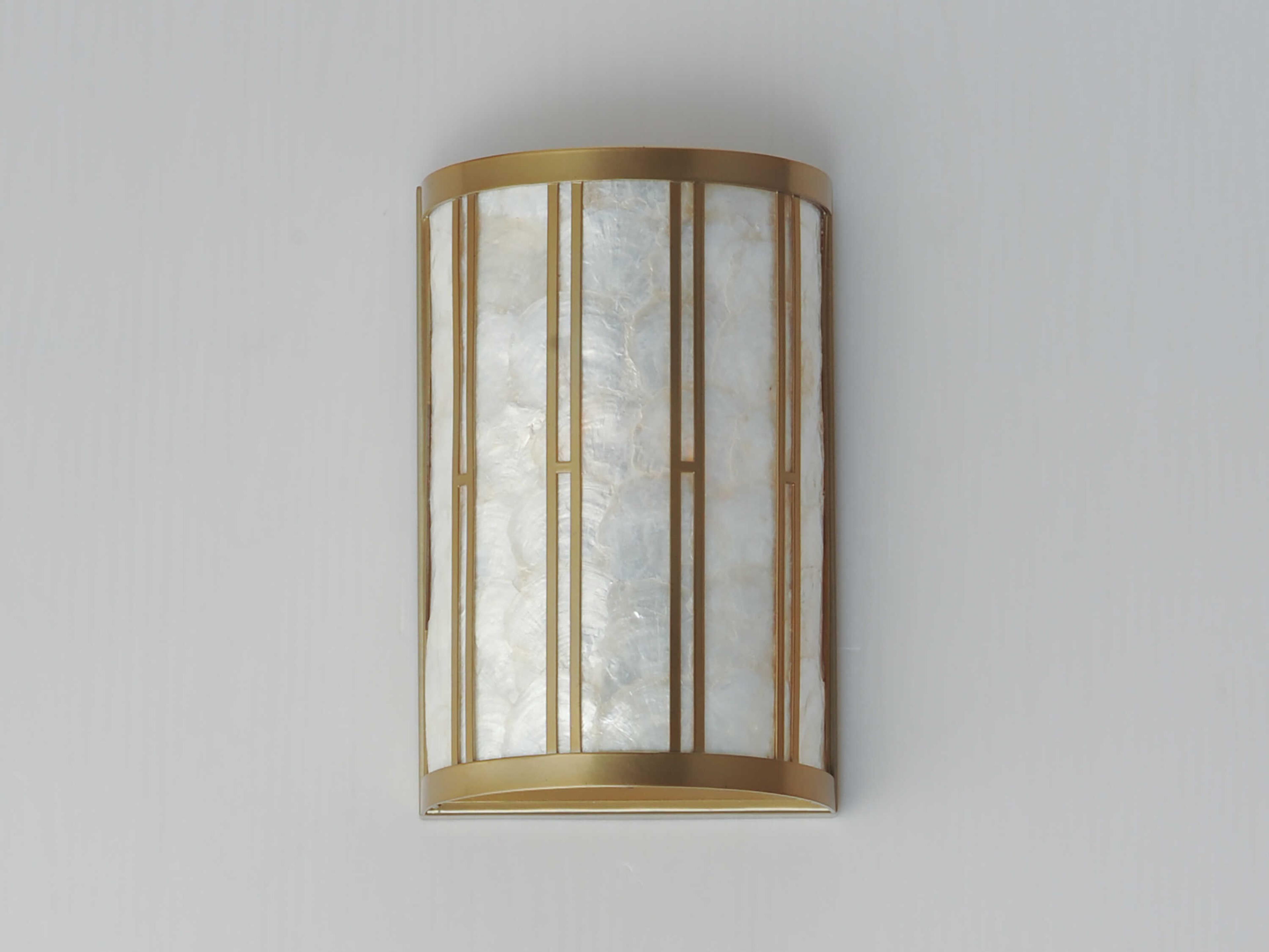 Maxim Lighting Miramar 1-Light Capiz Natural Aged Brass Wall Sconce