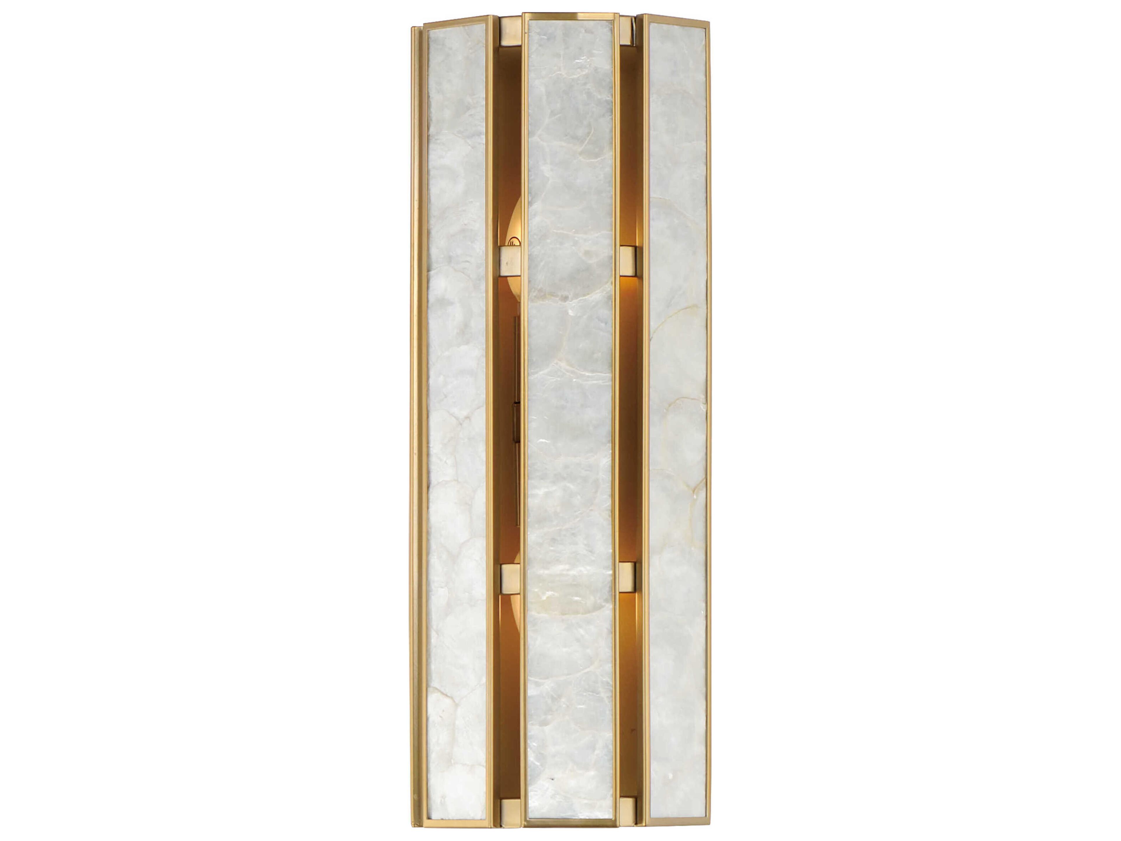 Miramar 2-Light Capiz Natural Aged Brass Wall Sconce