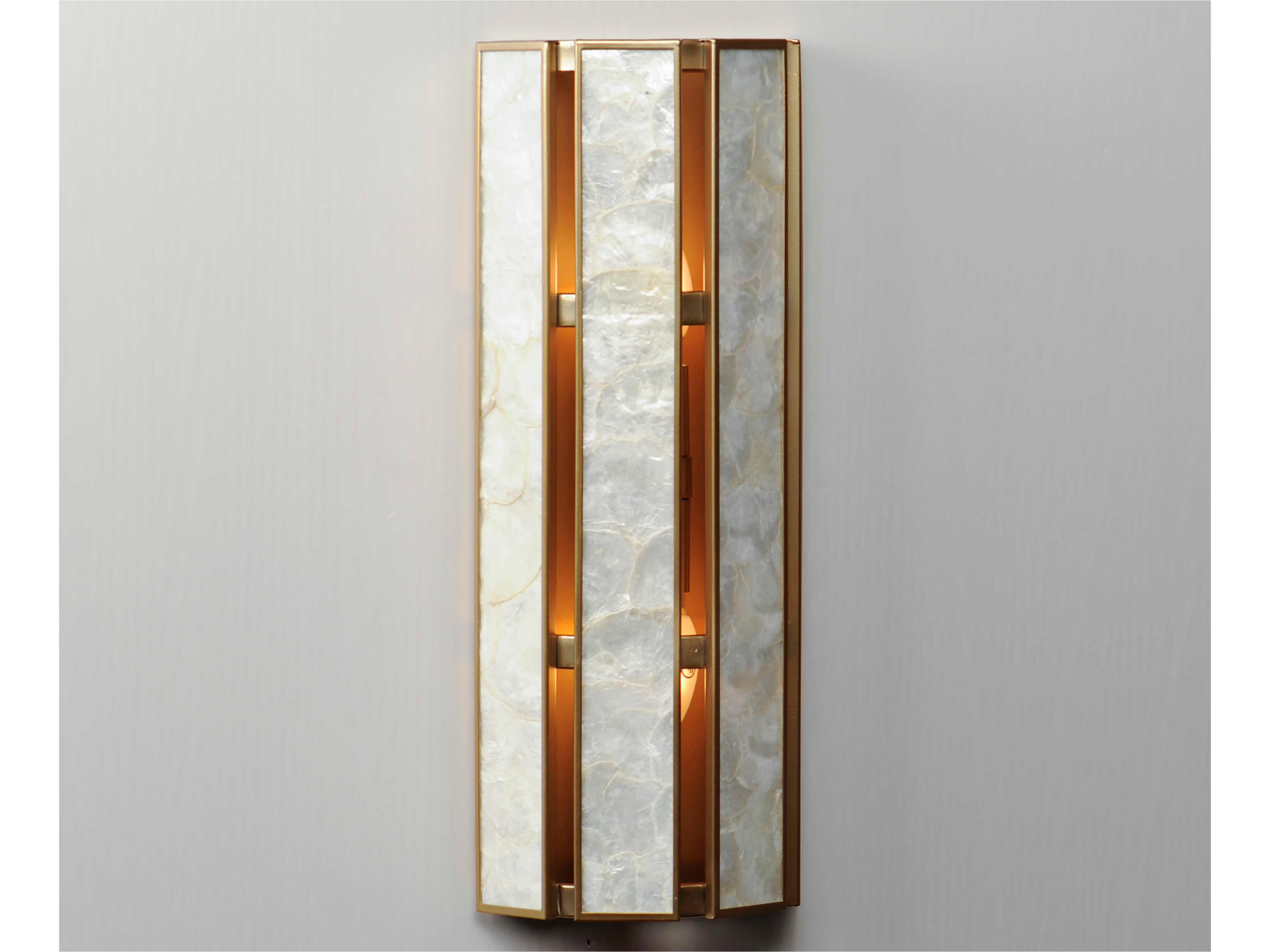 Maxim Lighting Miramar 2-Light Capiz Natural Aged Brass Wall Sconce