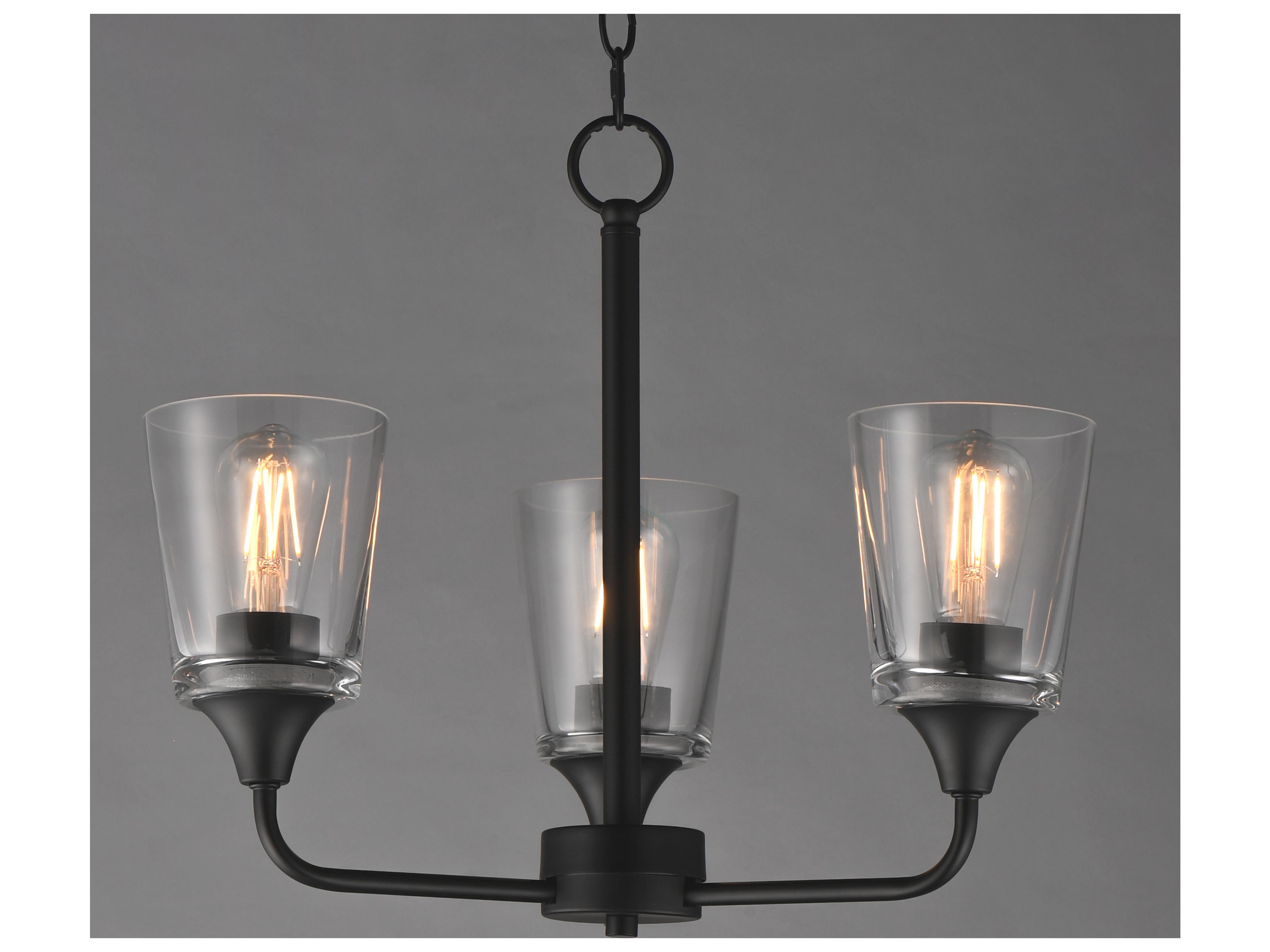 Maxim Lighting Hudson 3- Light Black Chandelier