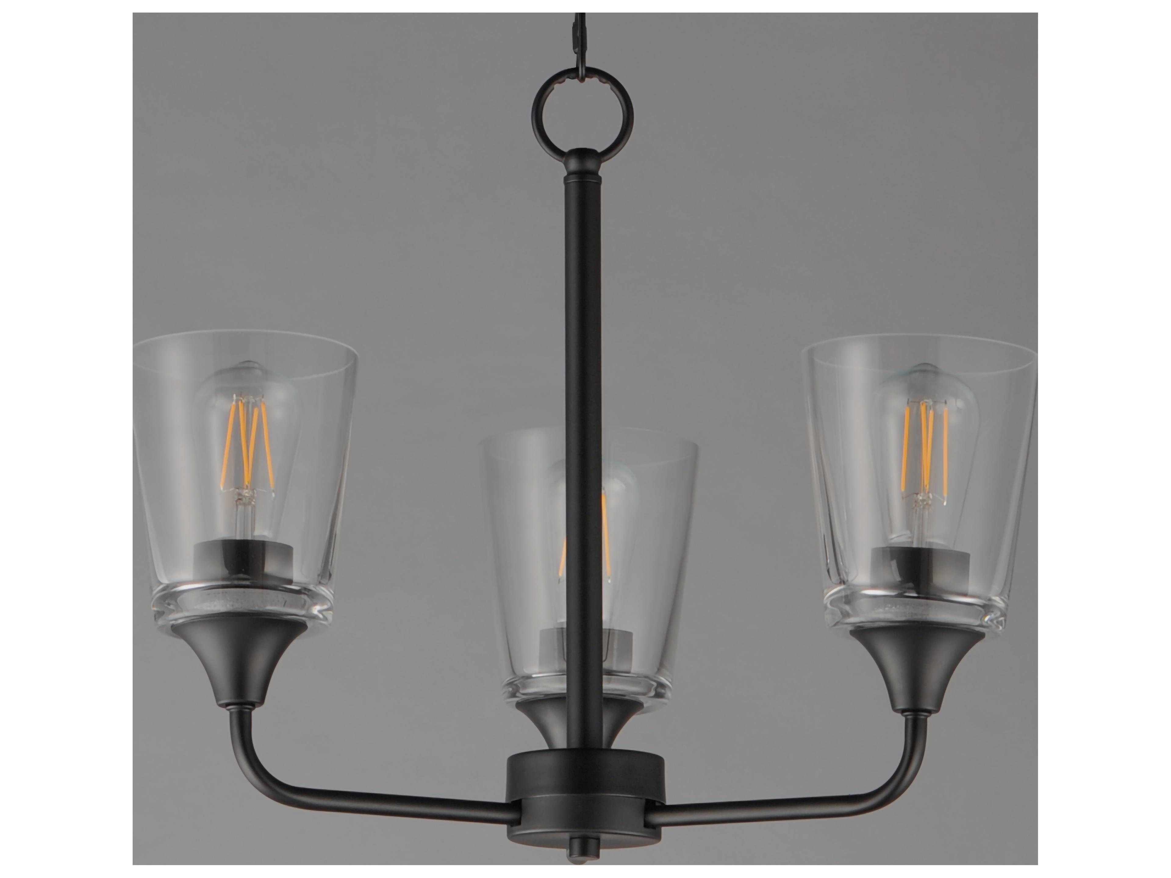 Maxim Lighting Hudson 3- Light Black Chandelier