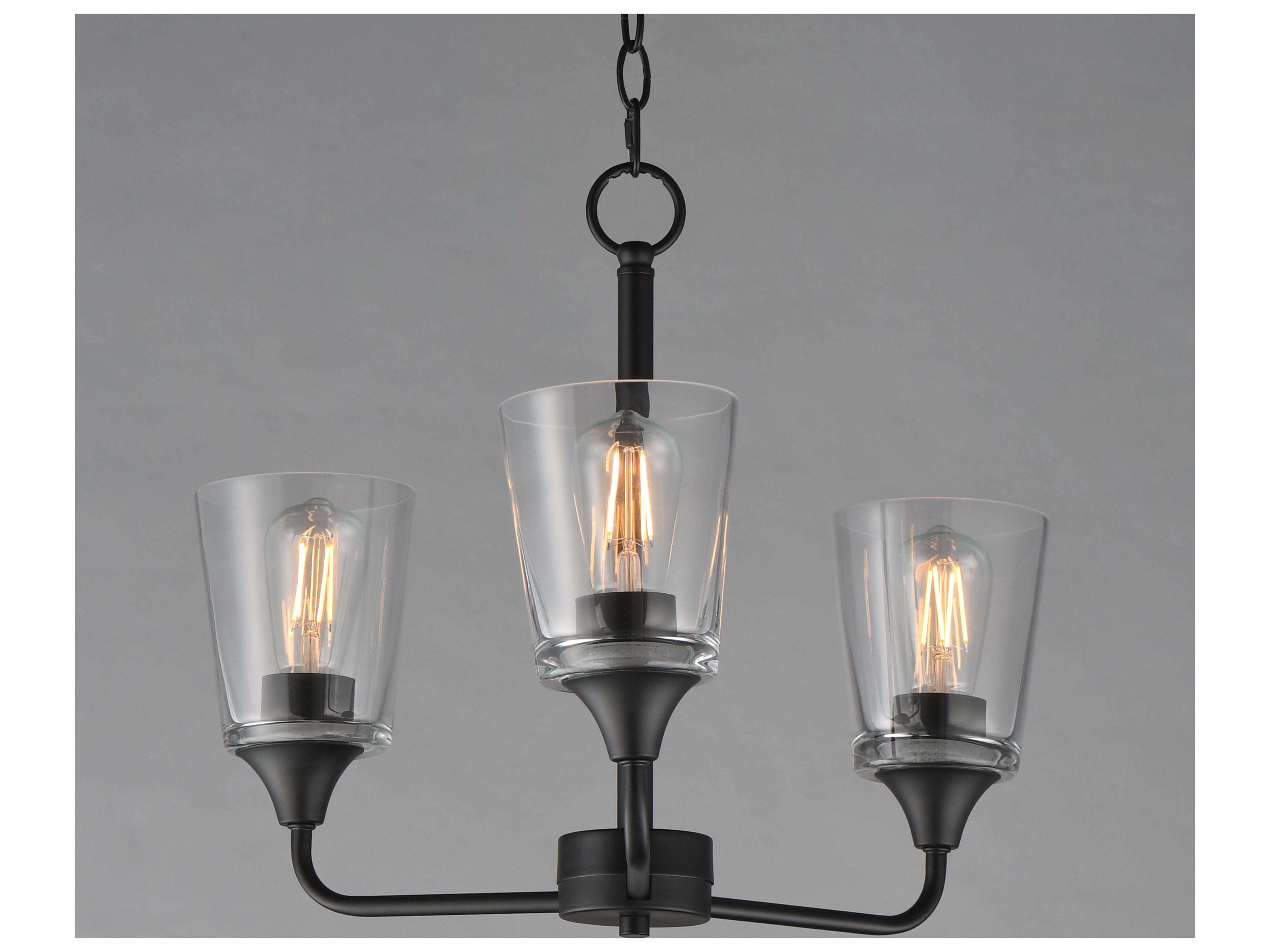 Maxim Lighting Hudson 3- Light Black Chandelier