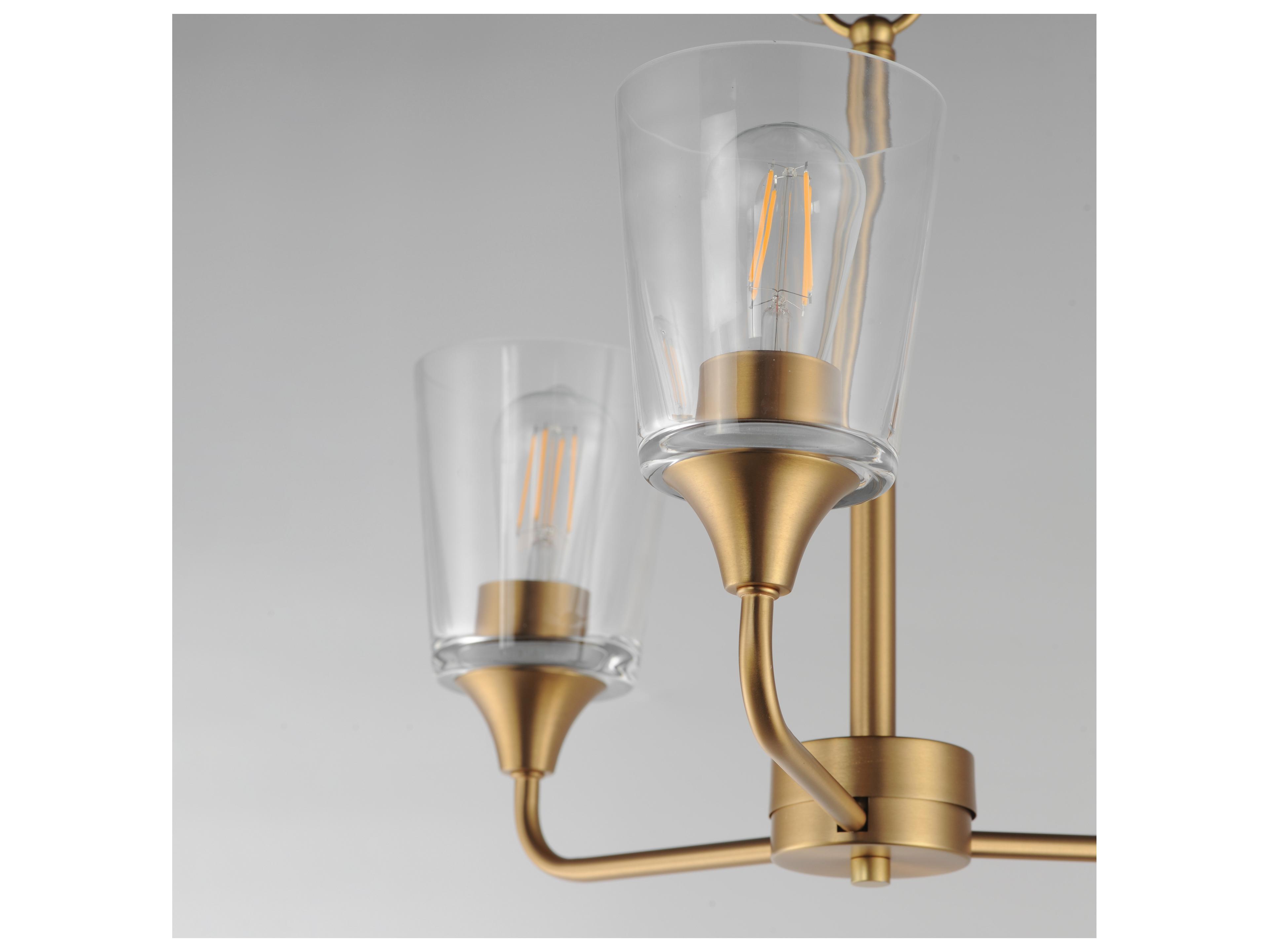 Maxim Lighting Hudson 3- Light Natural Aged Brass Chandelier