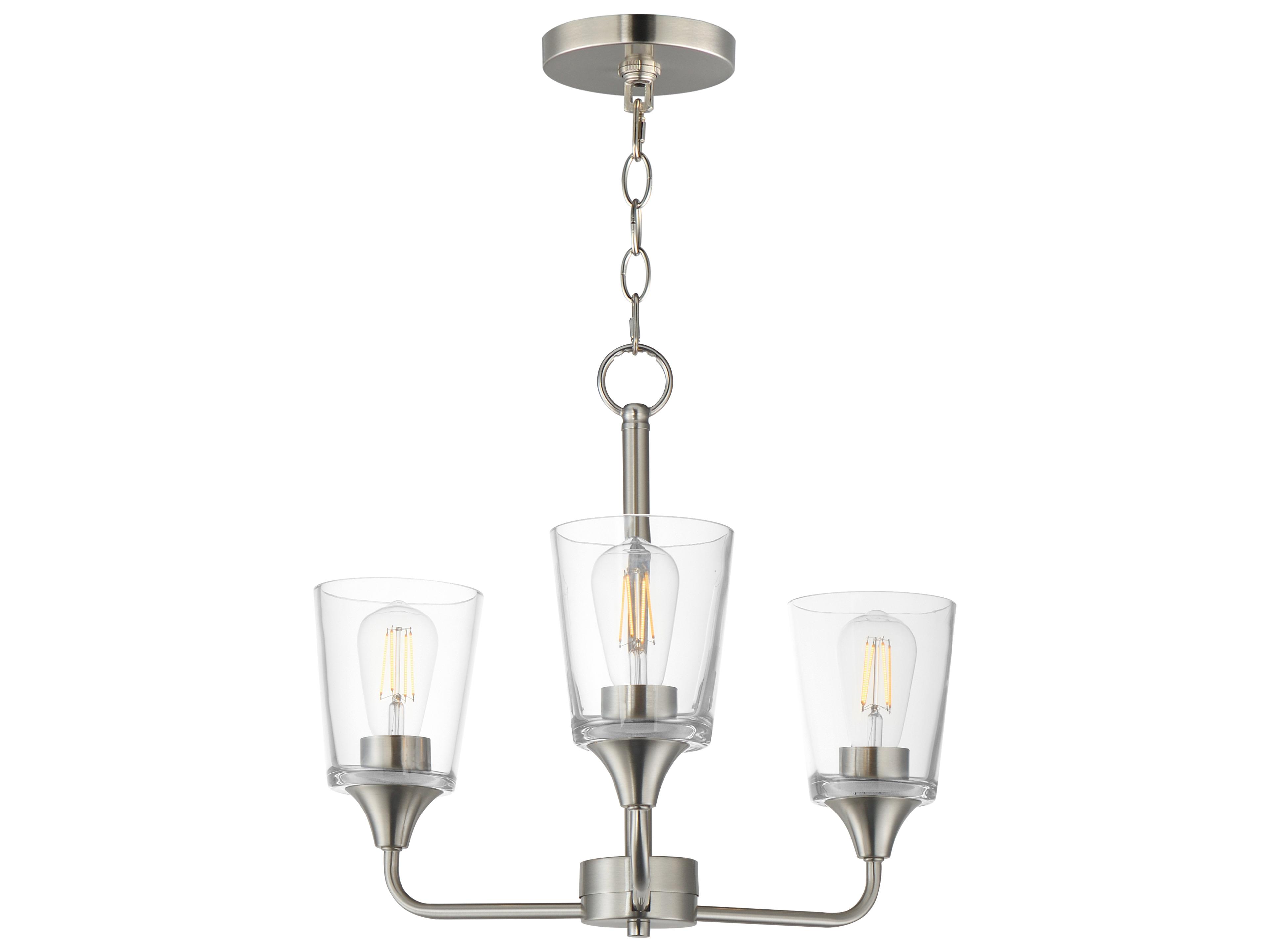 Hudson 3- Light Satin Nickel Chandelier