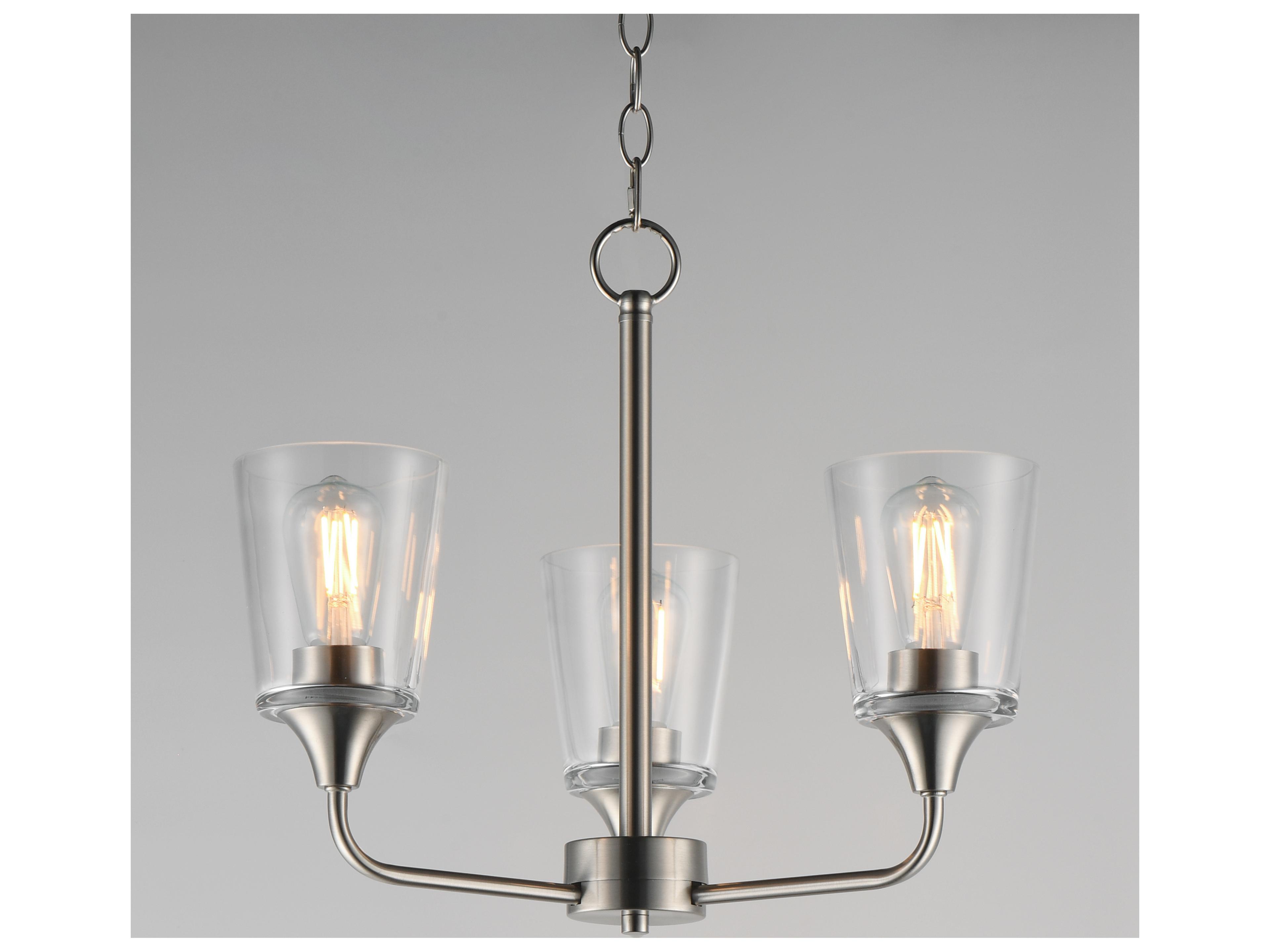 Maxim Lighting Hudson 3- Light Satin Nickel Chandelier