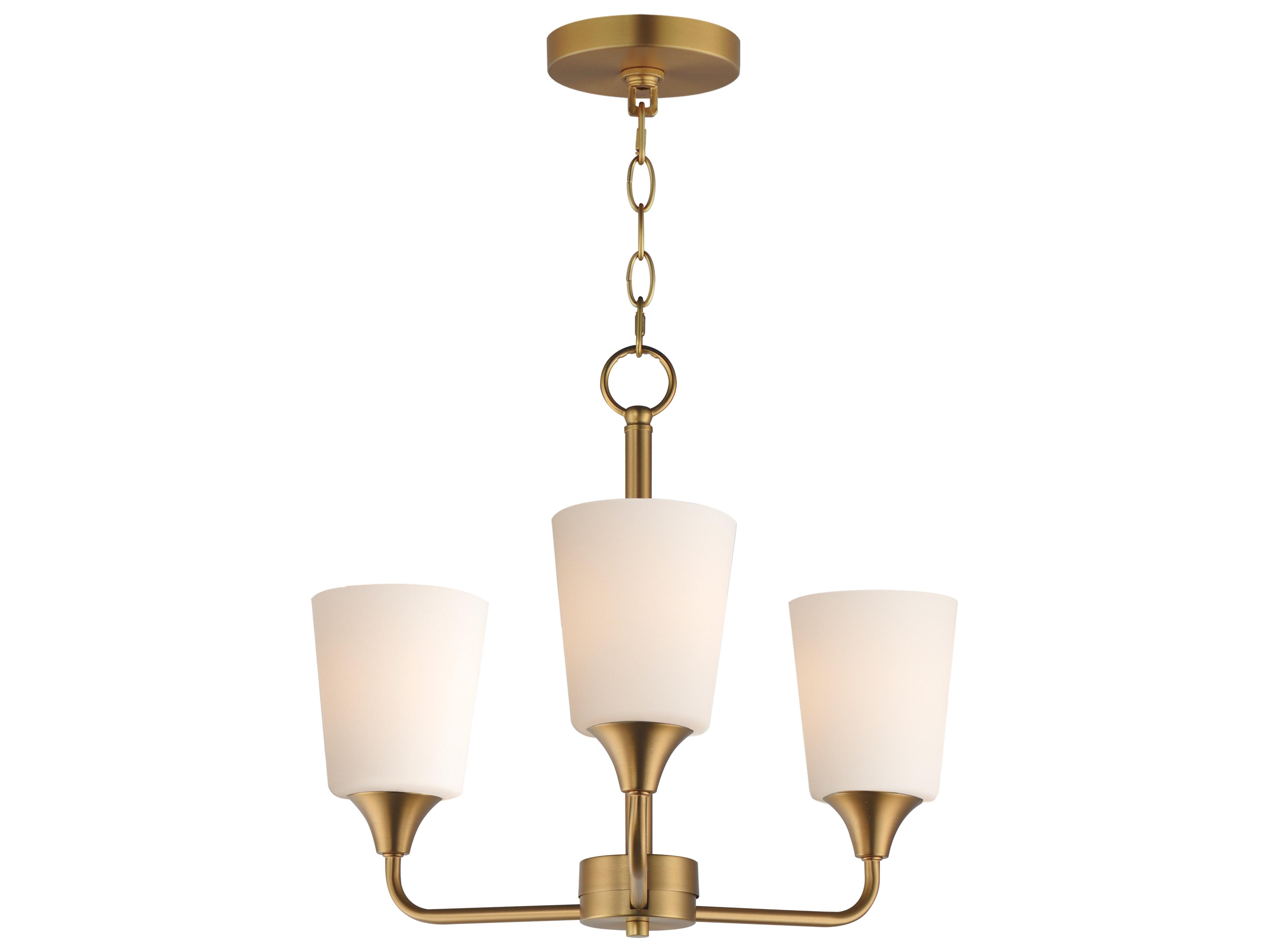 Hudson 3- Light Natural Aged Brass Chandelier