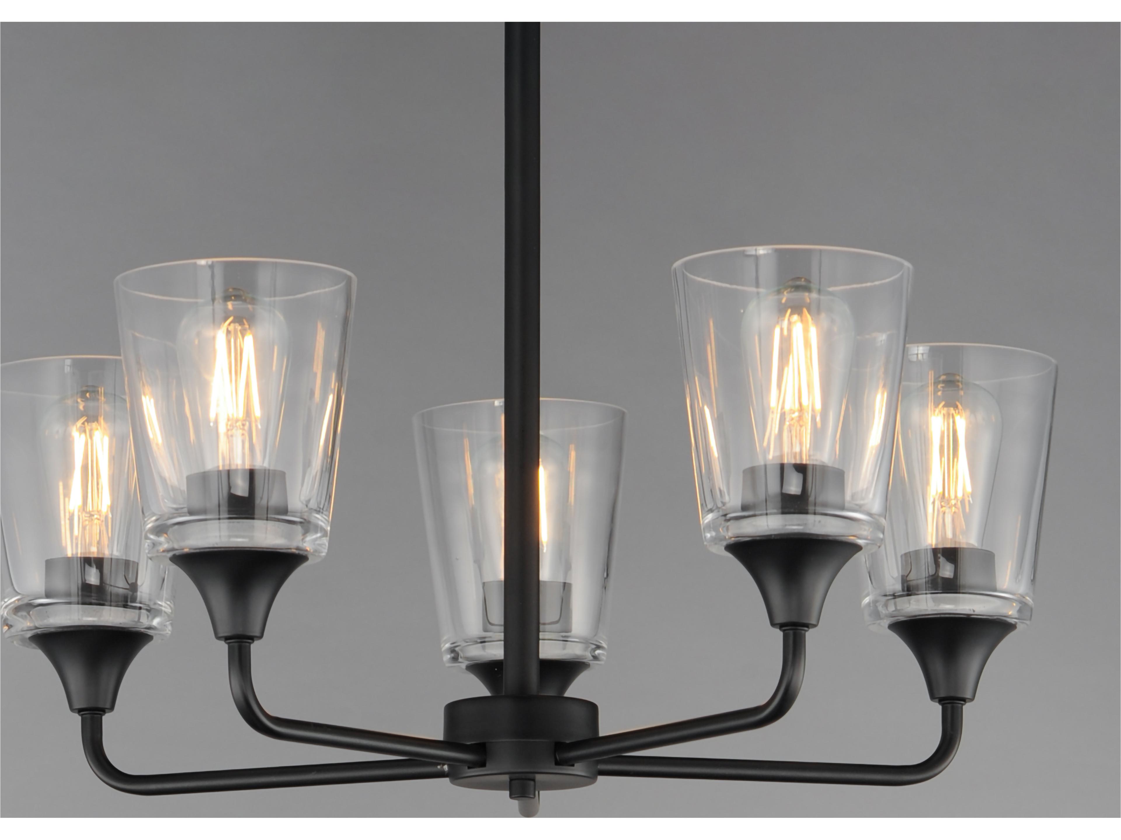 Maxim Lighting Hudson 5- Light Black Chandelier