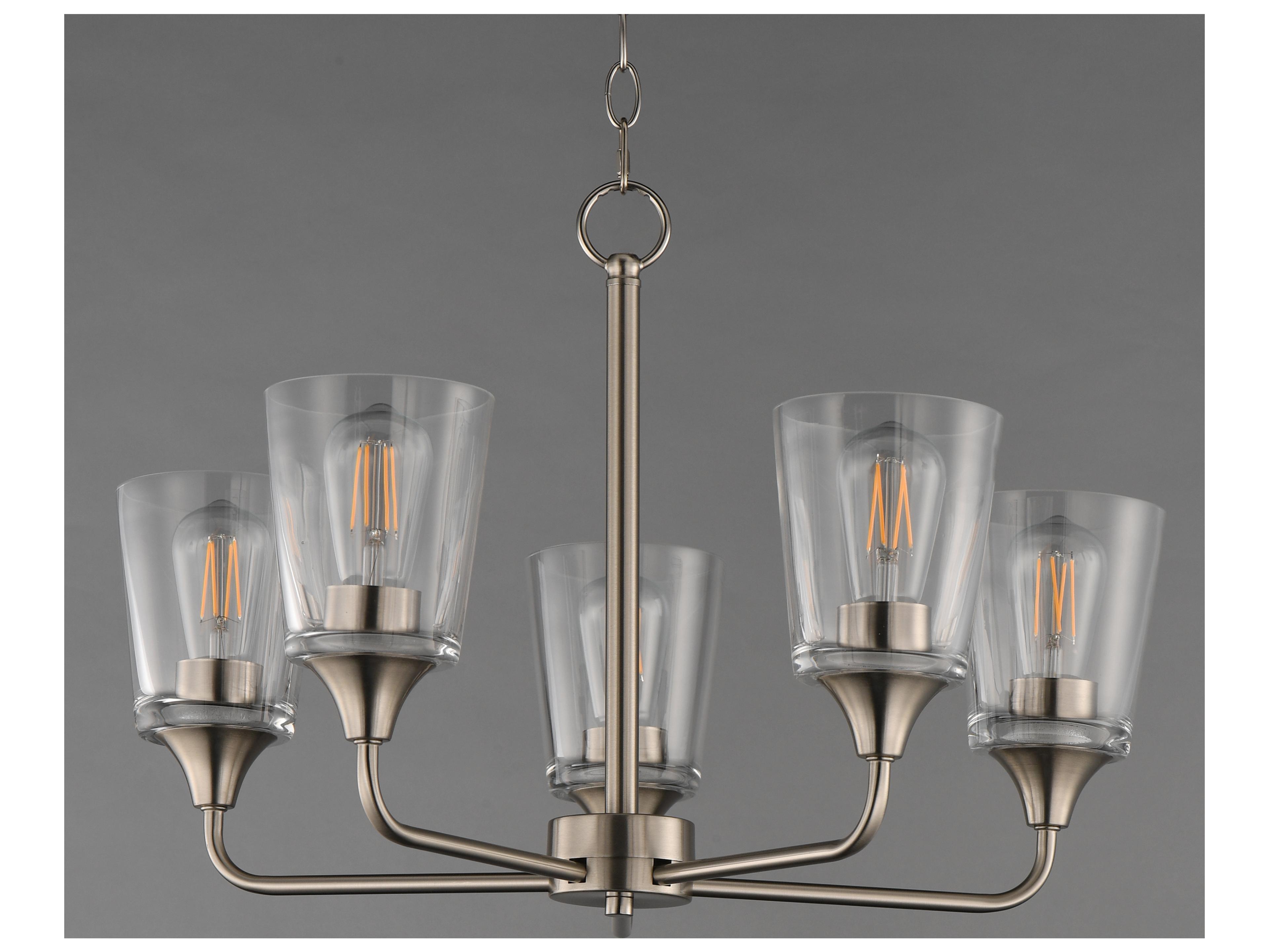 Maxim Lighting Hudson 5- Light Satin Nickel Chandelier