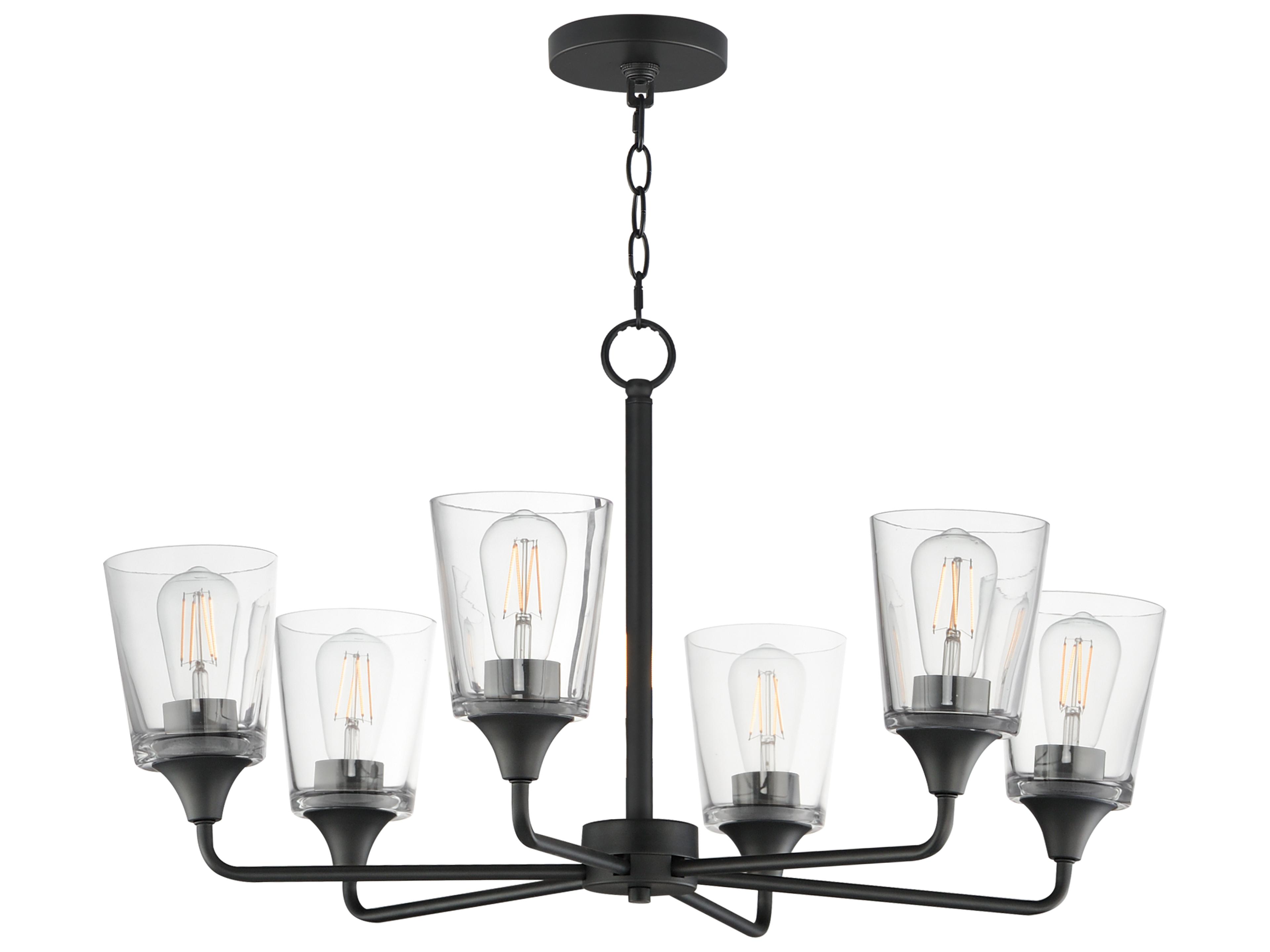 Hudson 6- Light Black Chandelier