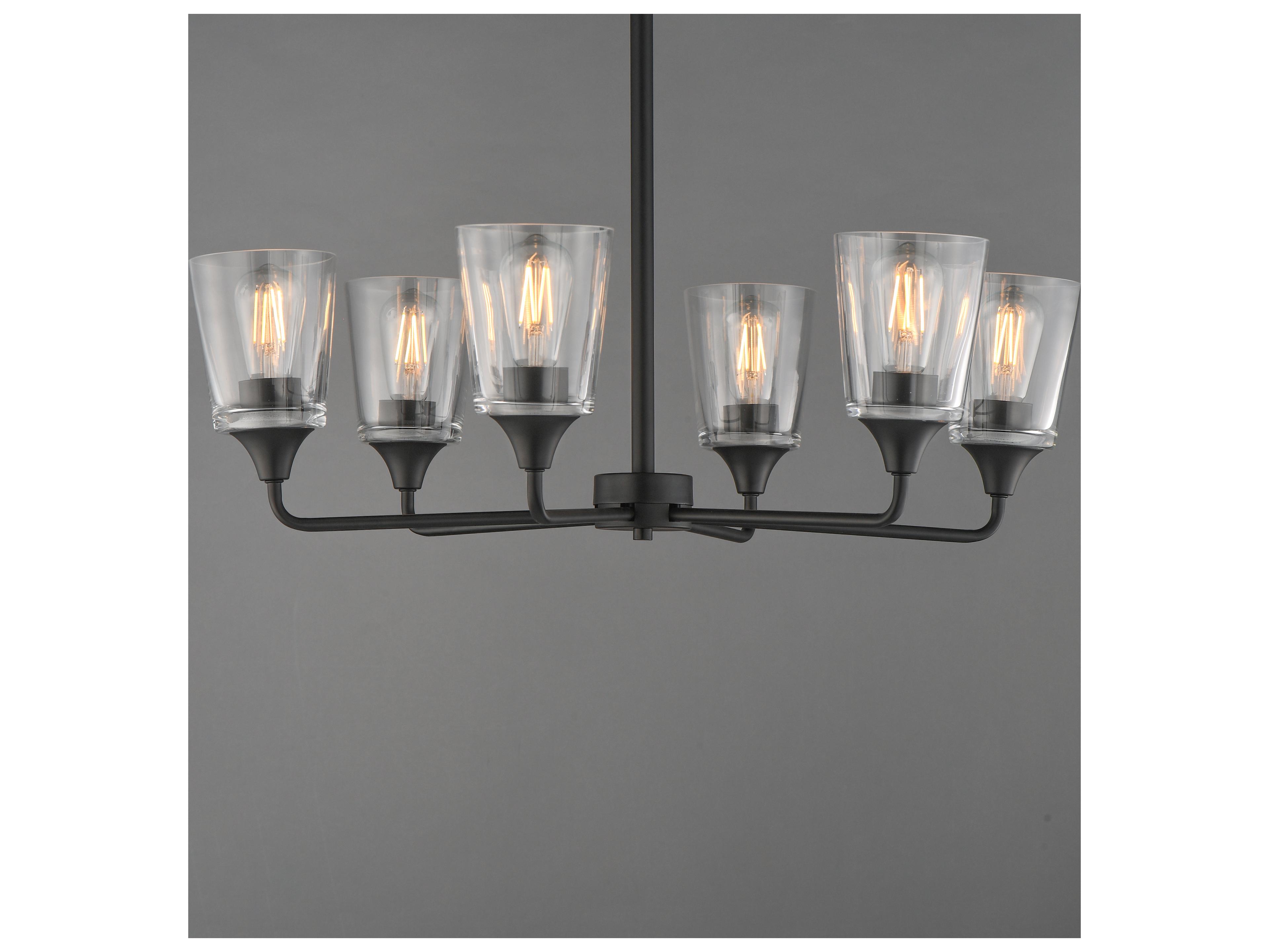 Maxim Lighting Hudson 6- Light Black Chandelier