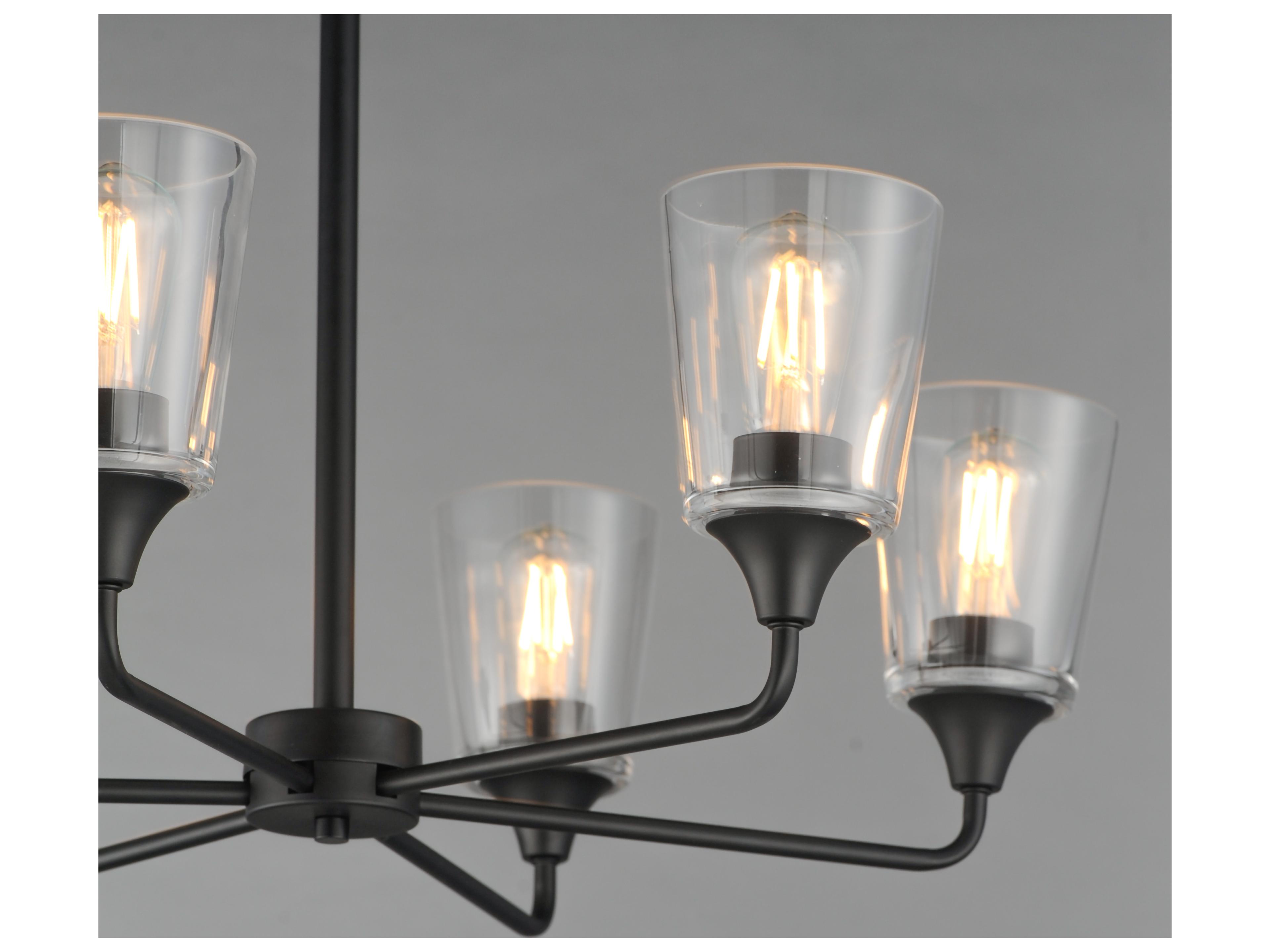 Maxim Lighting Hudson 6- Light Black Chandelier