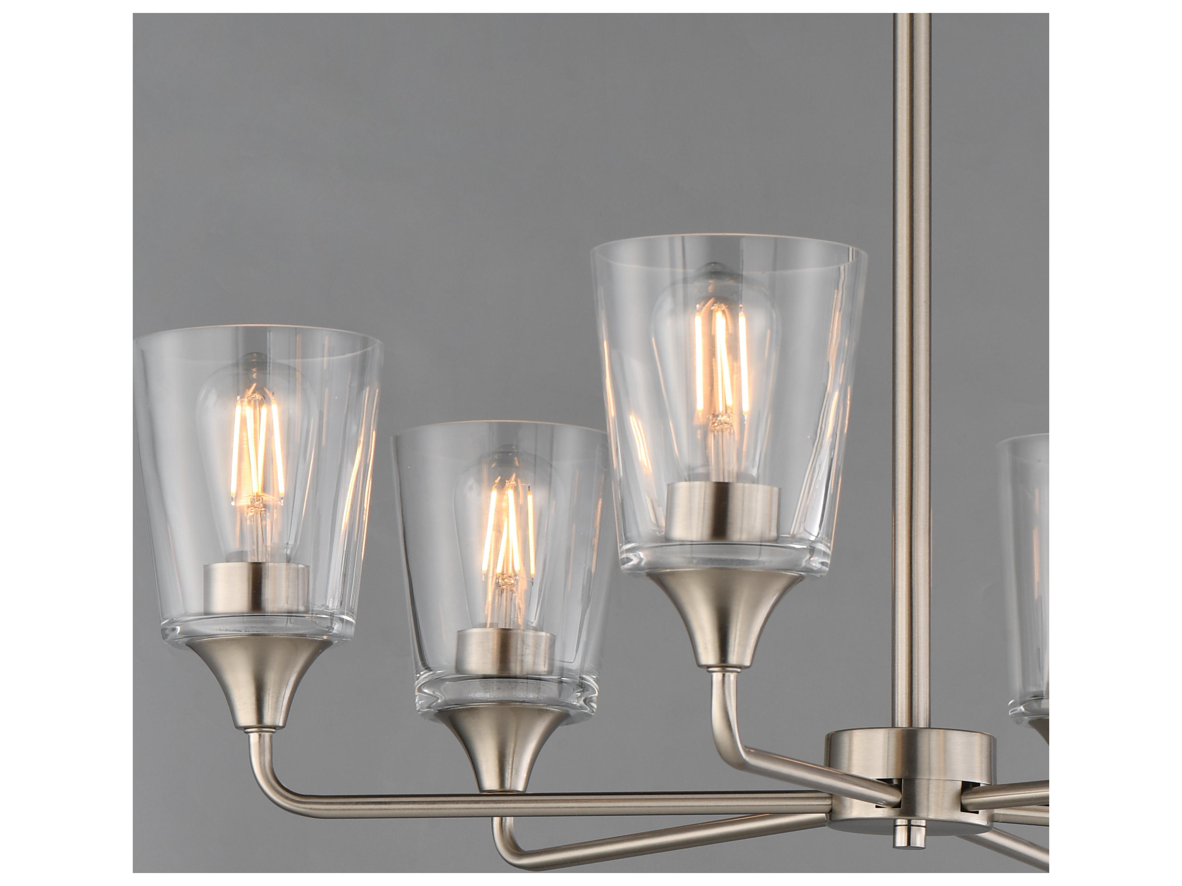 Maxim Lighting Hudson 6- Light Satin Nickel Chandelier