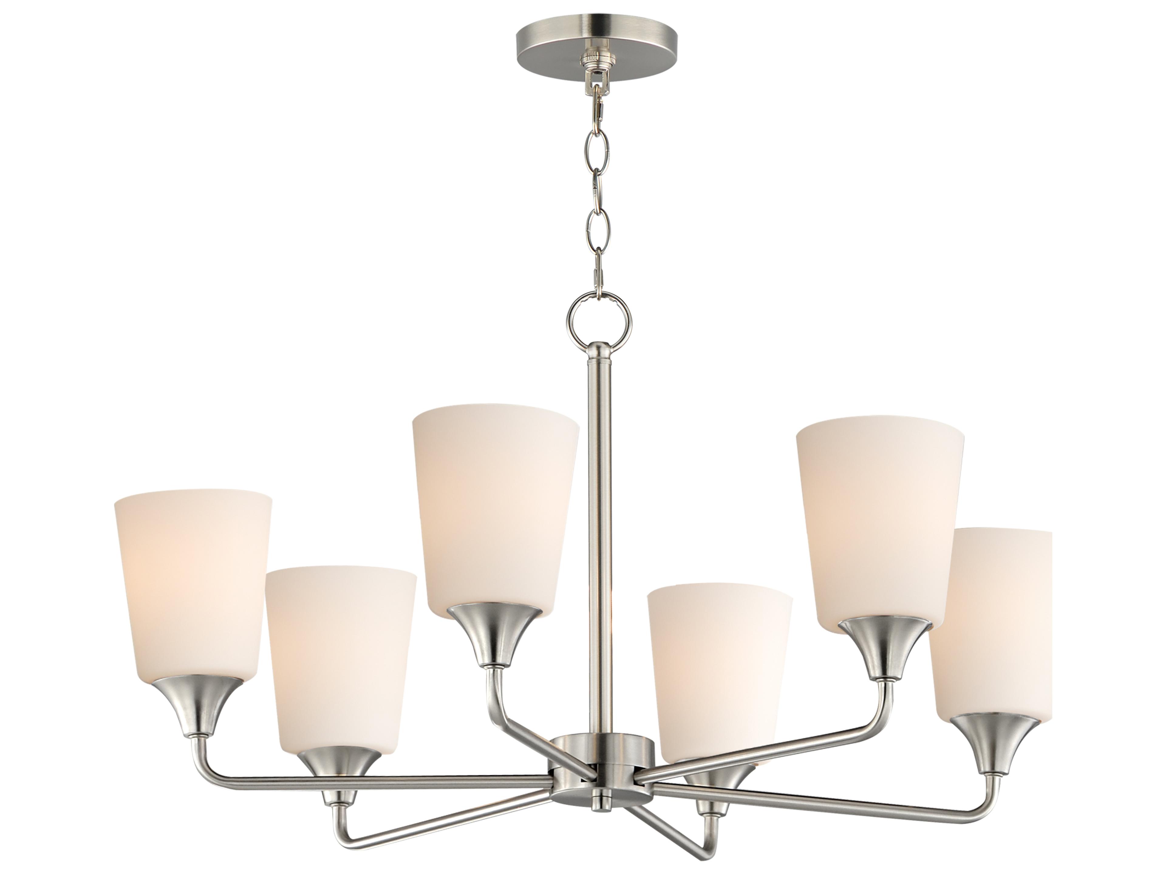 Hudson 6- Light Satin Nickel Chandelier