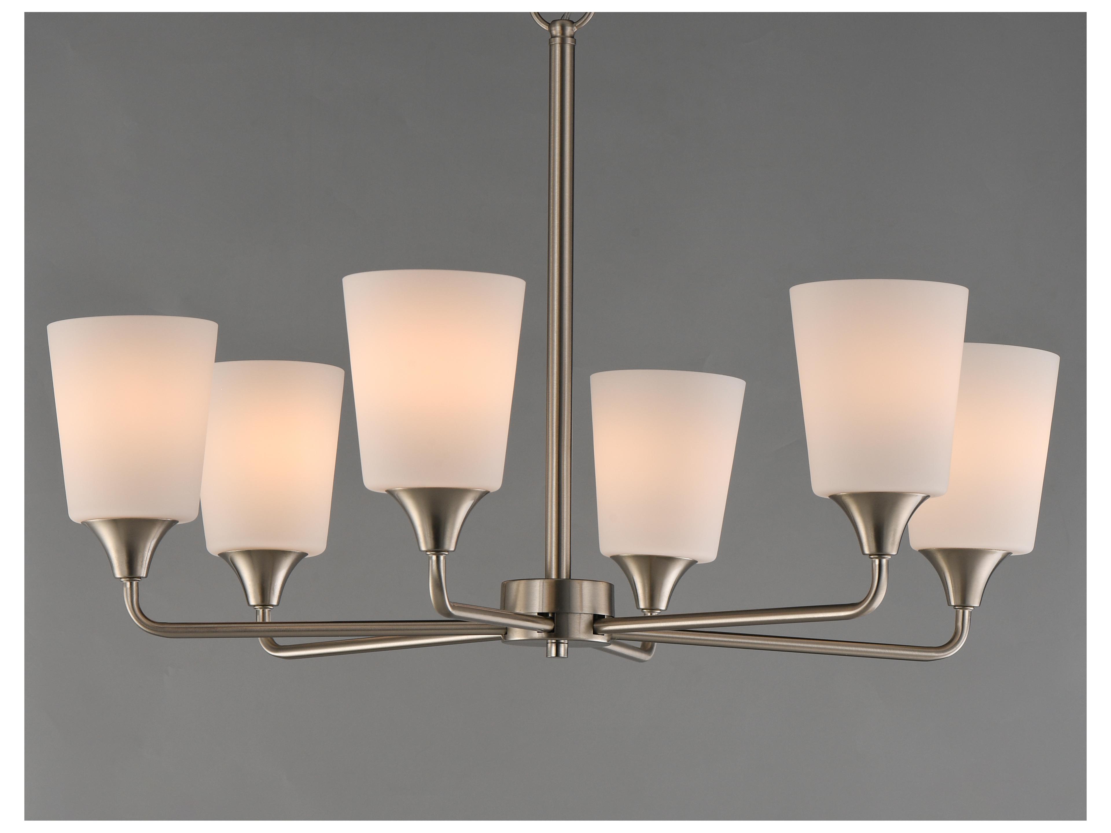 Maxim Lighting Hudson 6- Light Satin Nickel Chandelier