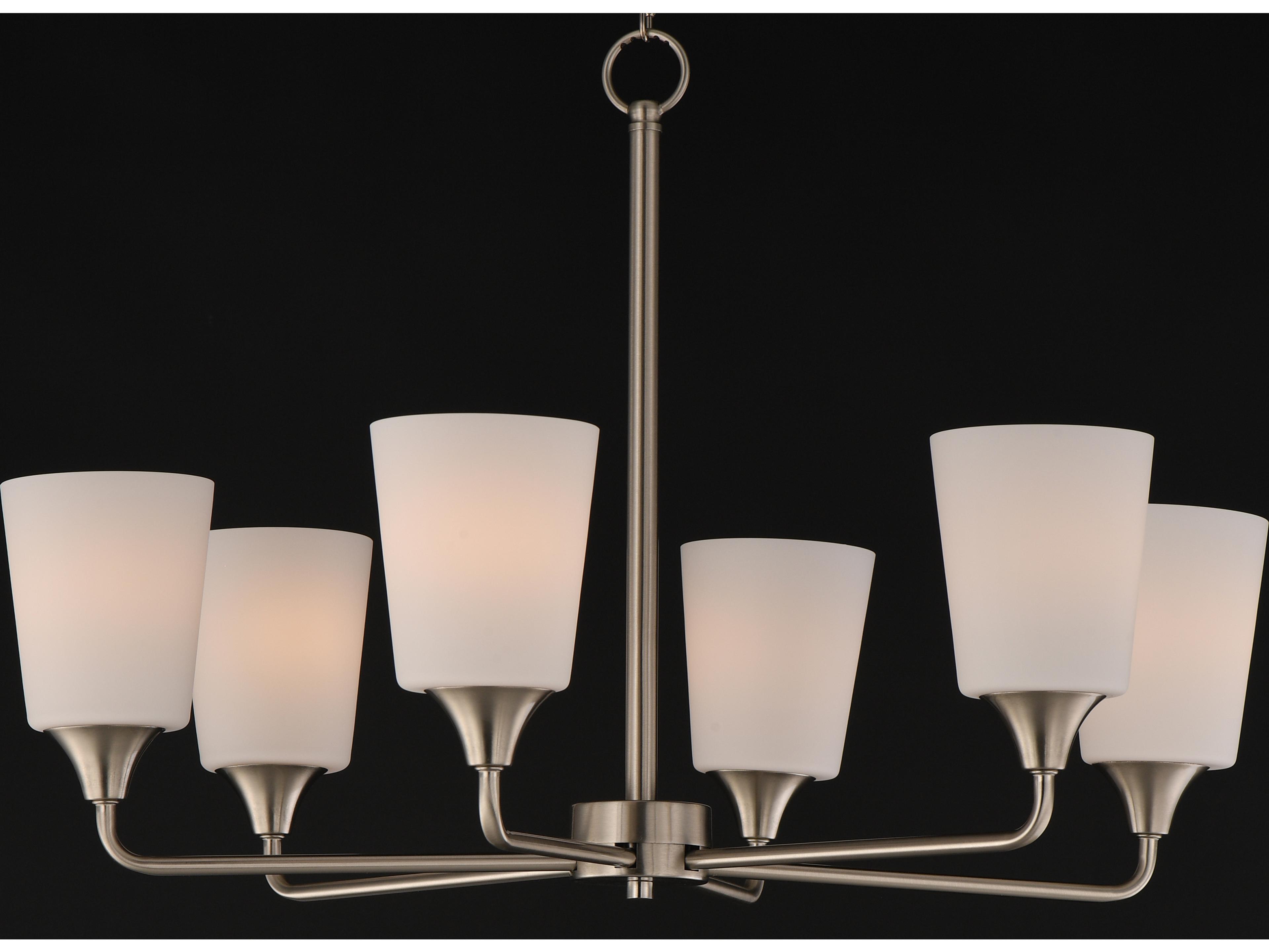 Maxim Lighting Hudson 6- Light Satin Nickel Chandelier