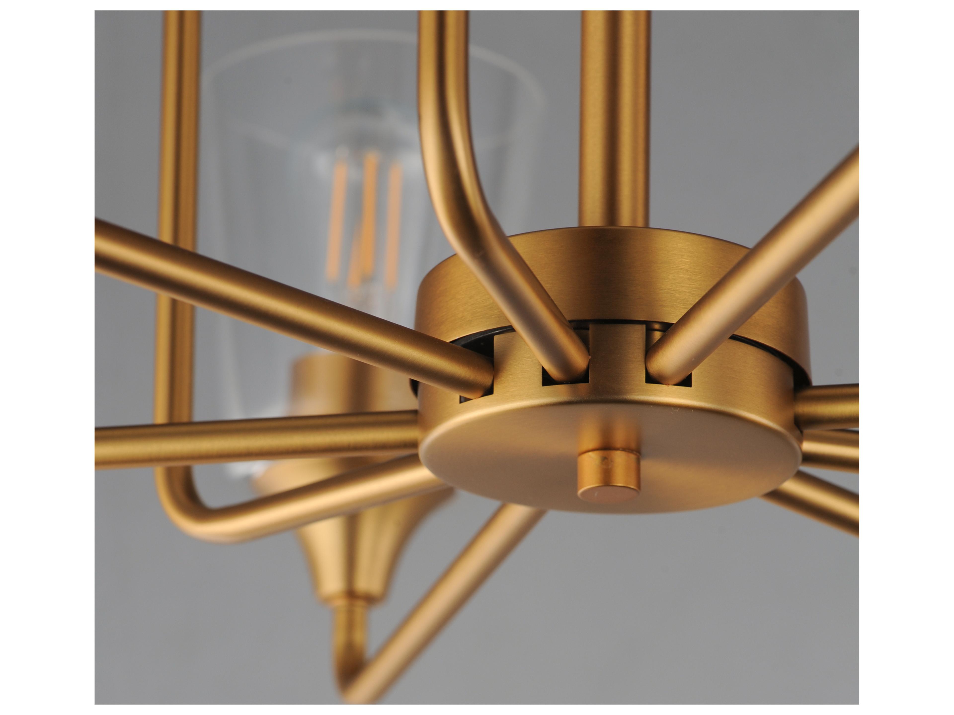 Maxim Lighting Hudson 9- Light Natural Aged Brass Tiered Chandelier