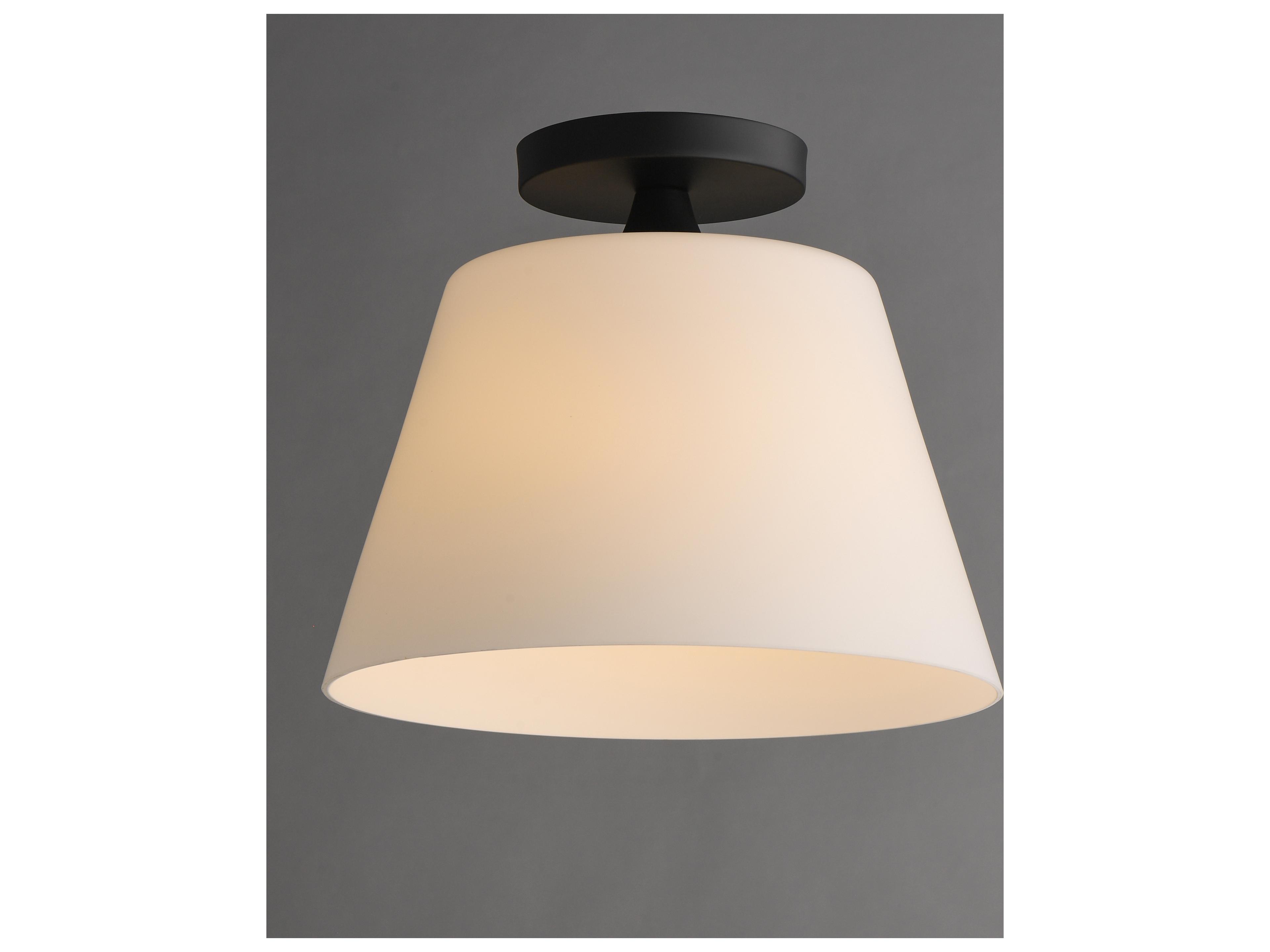 Maxim Lighting Hudson 1- Light Black Bell Semi Flush Mount