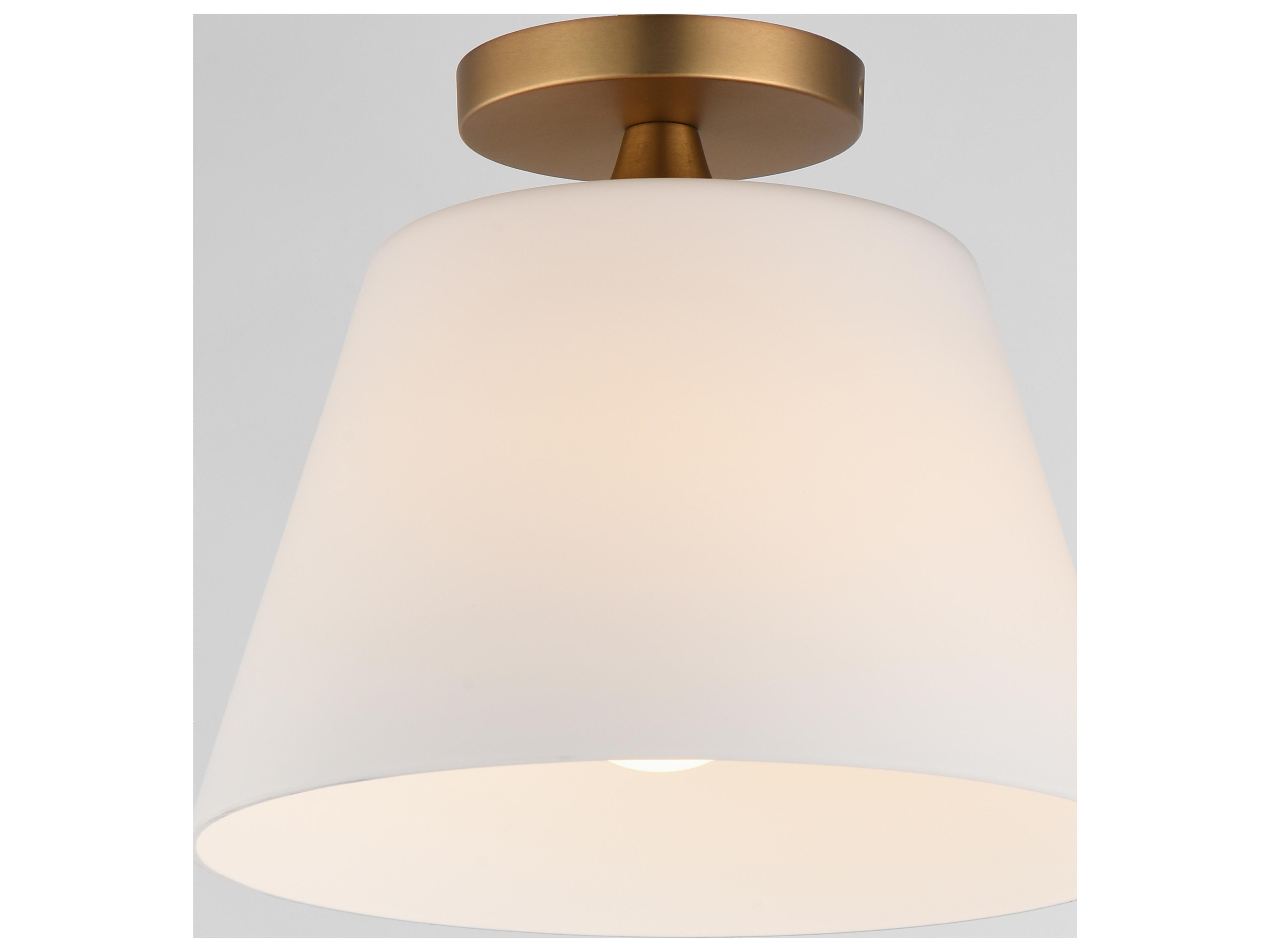Maxim Lighting Hudson 1- Light Natural Aged Brass Bell Semi Flush Mount