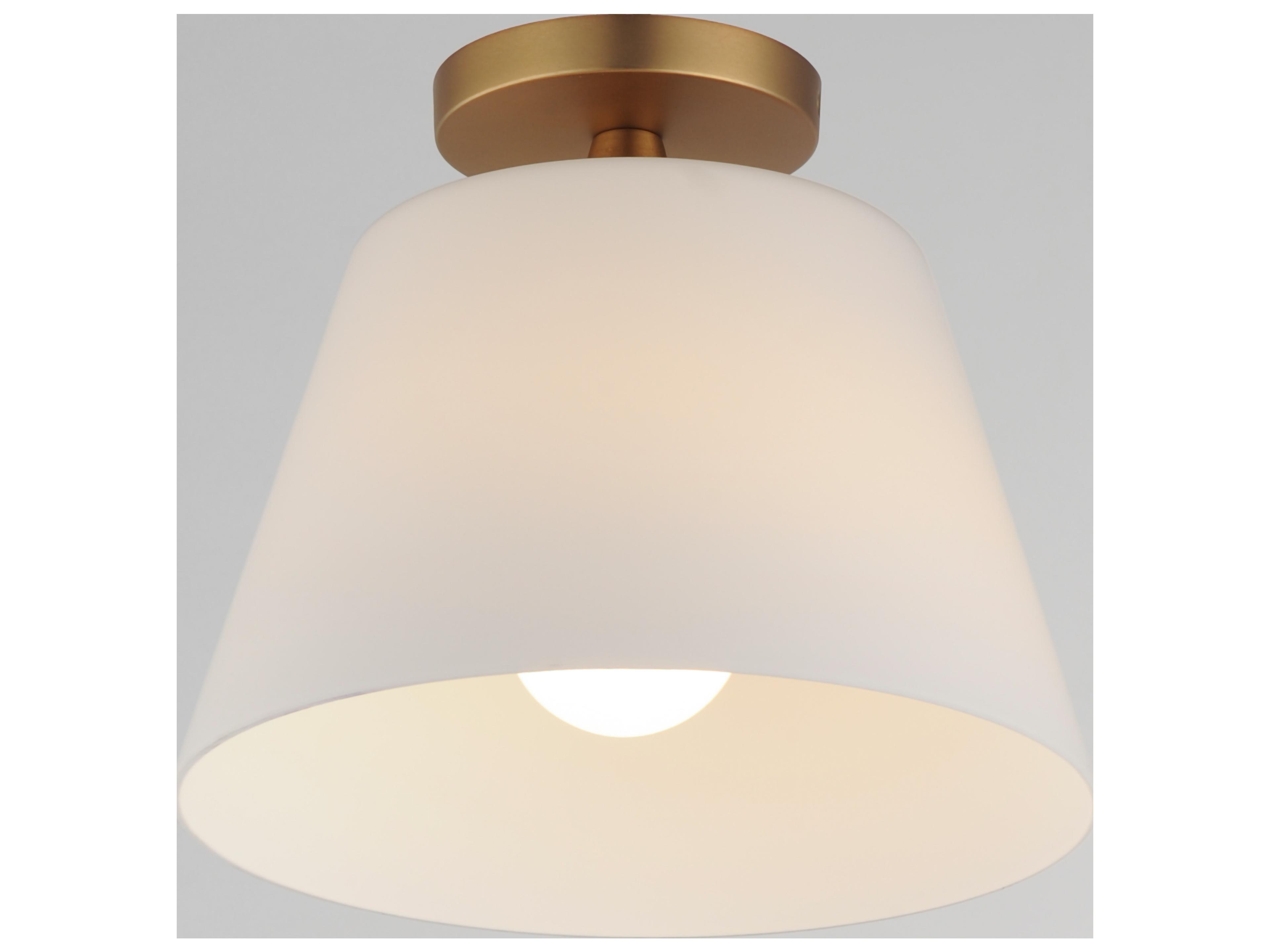 Maxim Lighting Hudson 1- Light Natural Aged Brass Bell Semi Flush Mount