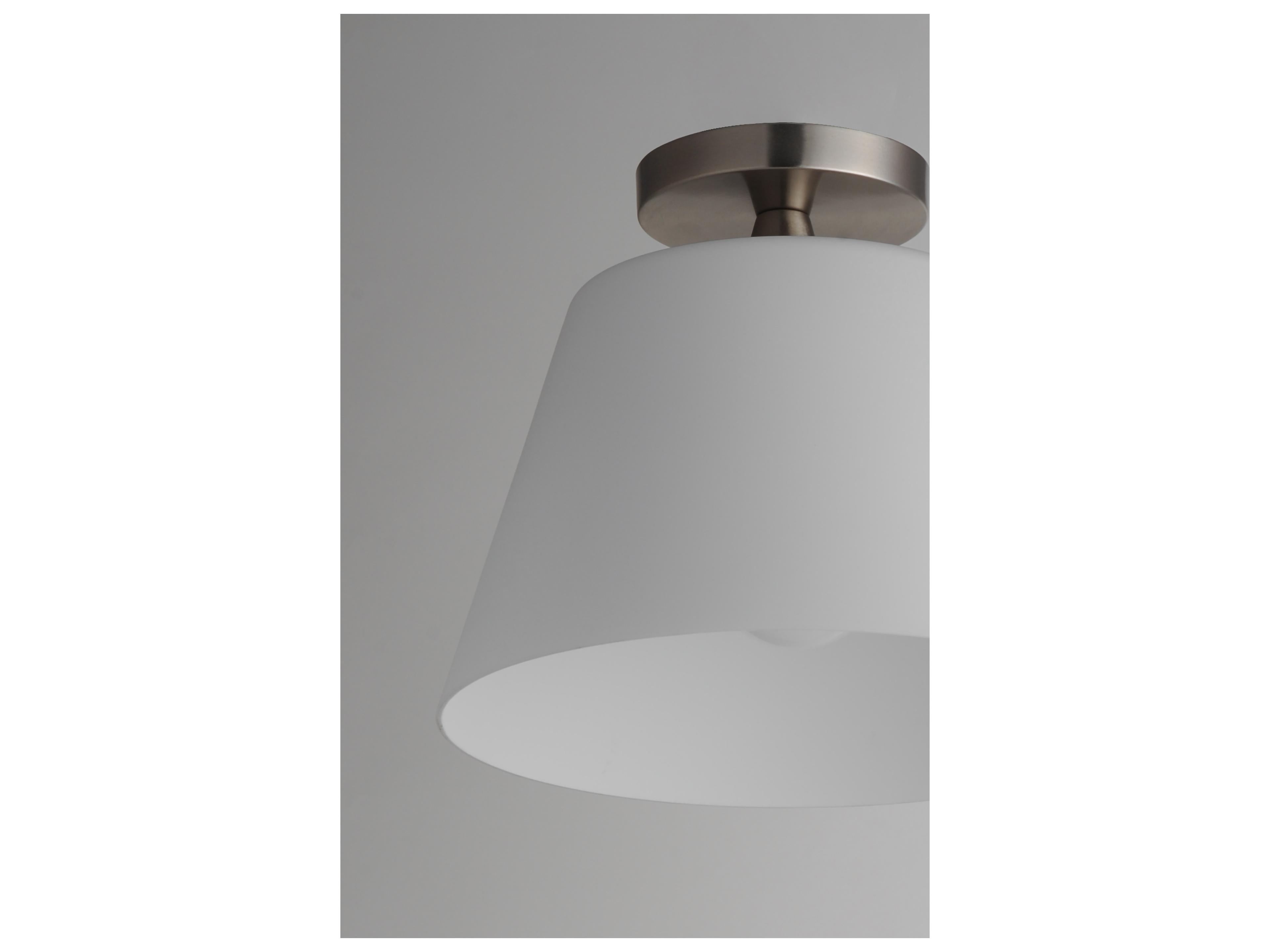 Maxim Lighting Hudson 1- Light Satin Nickel Bell Semi Flush Mount