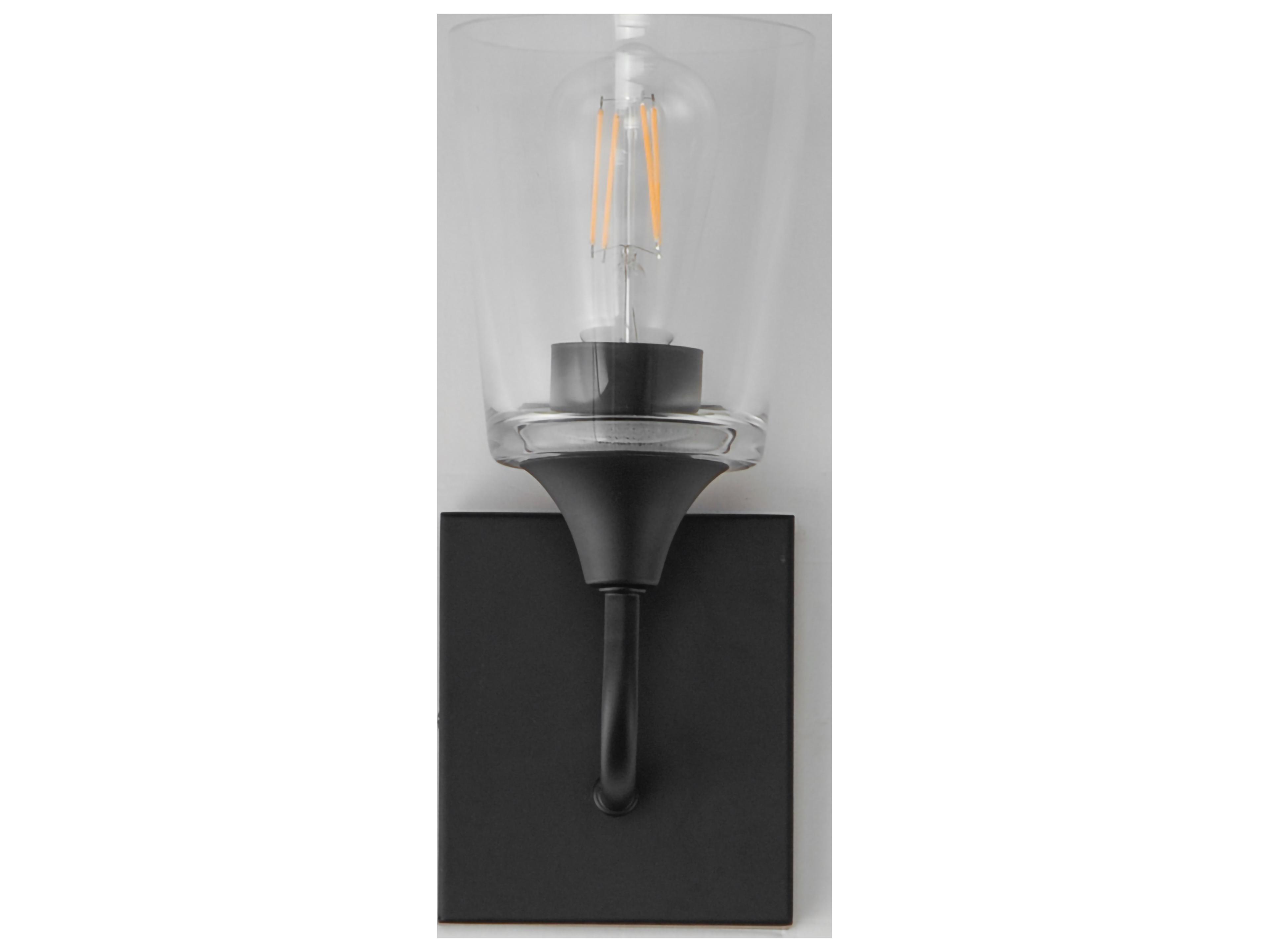 Maxim Lighting Hudson 1- Light Black Wall Sconce