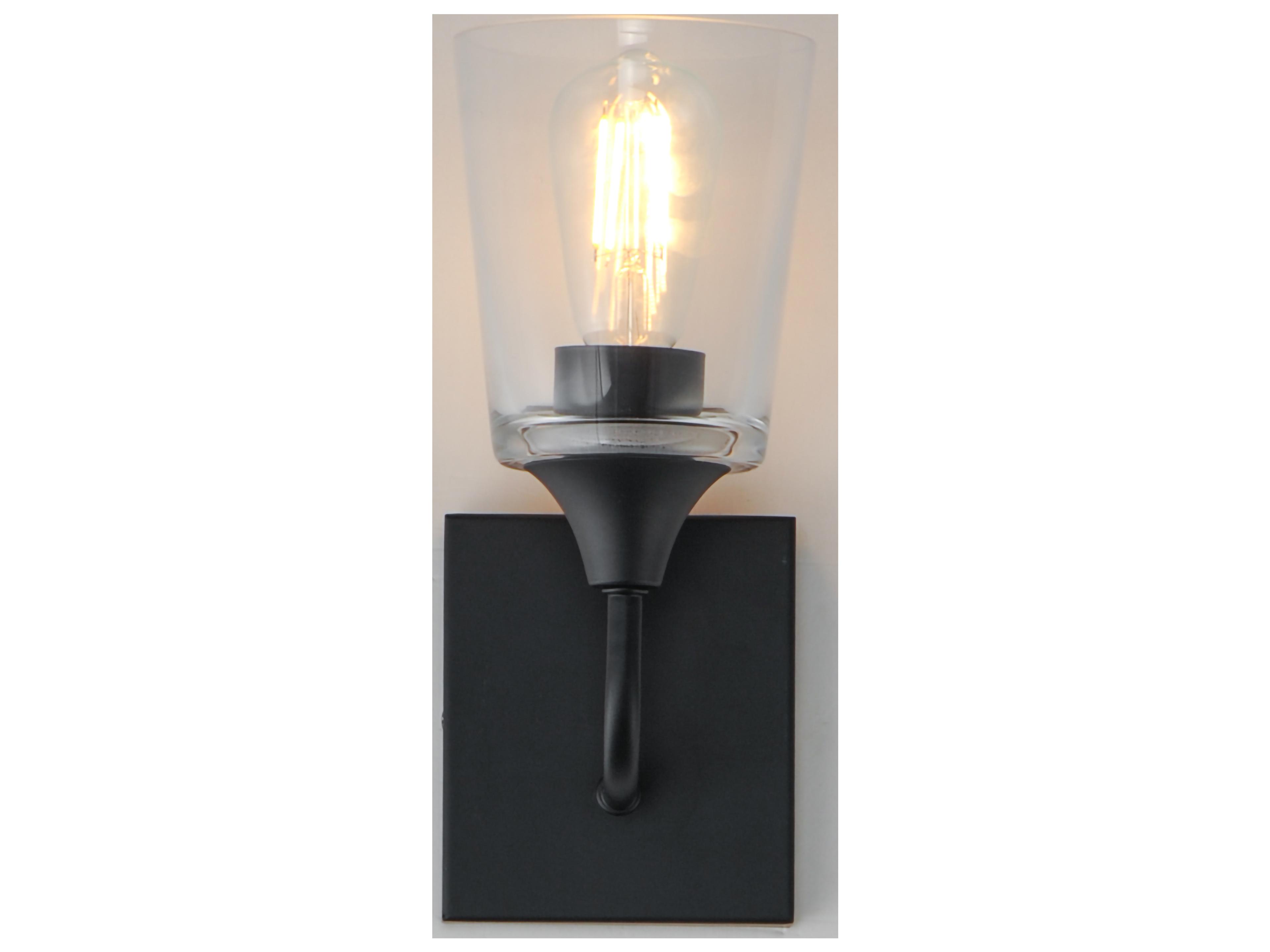 Maxim Lighting Hudson 1- Light Black Wall Sconce
