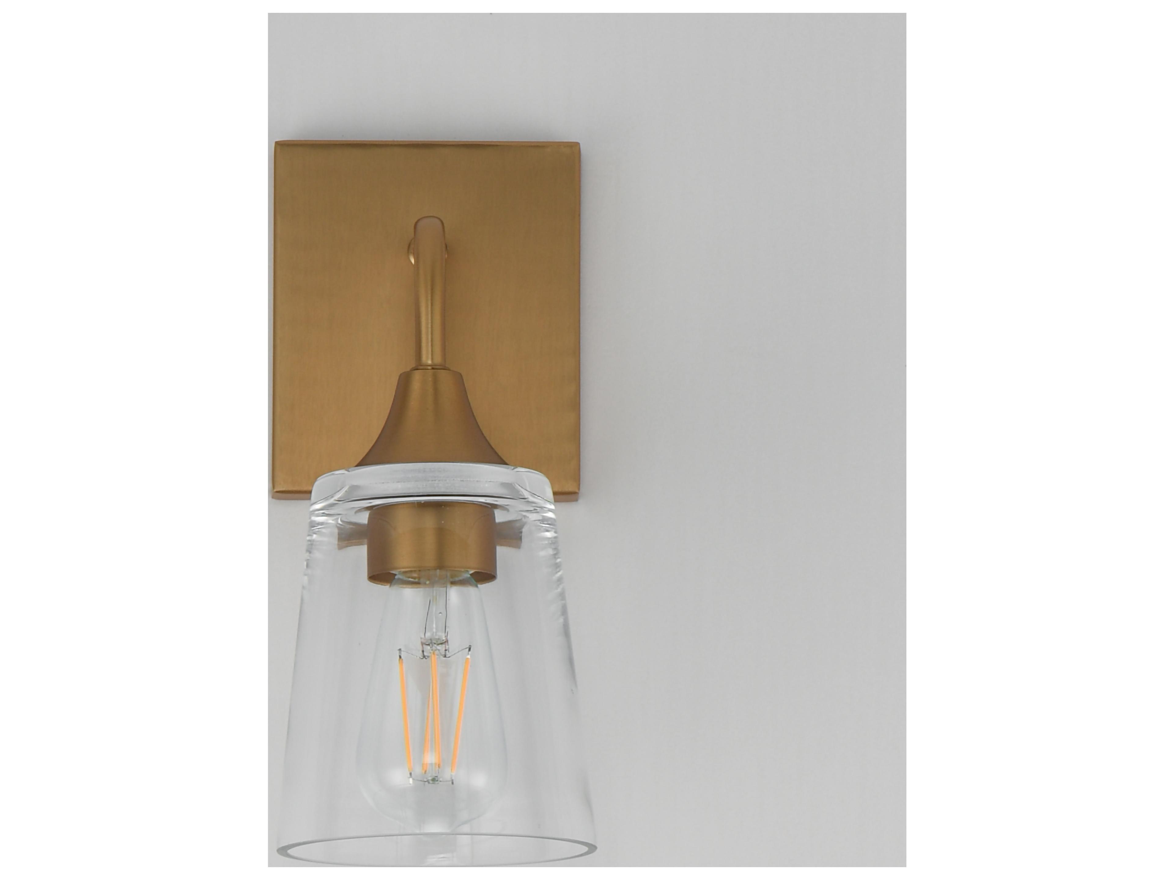 Maxim Lighting Hudson 1- Light Natural Aged Brass Wall Sconce