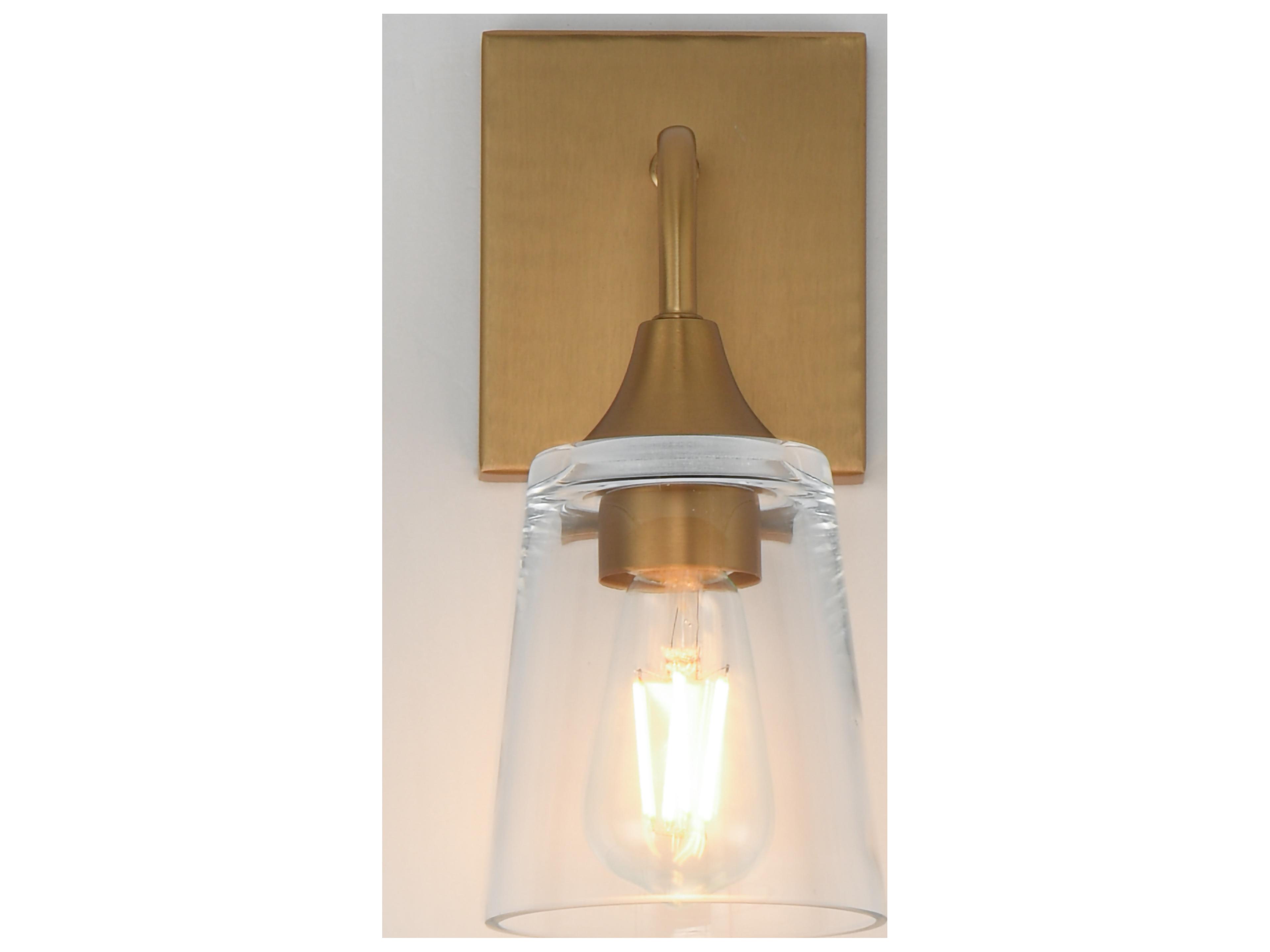 Maxim Lighting Hudson 1- Light Natural Aged Brass Wall Sconce