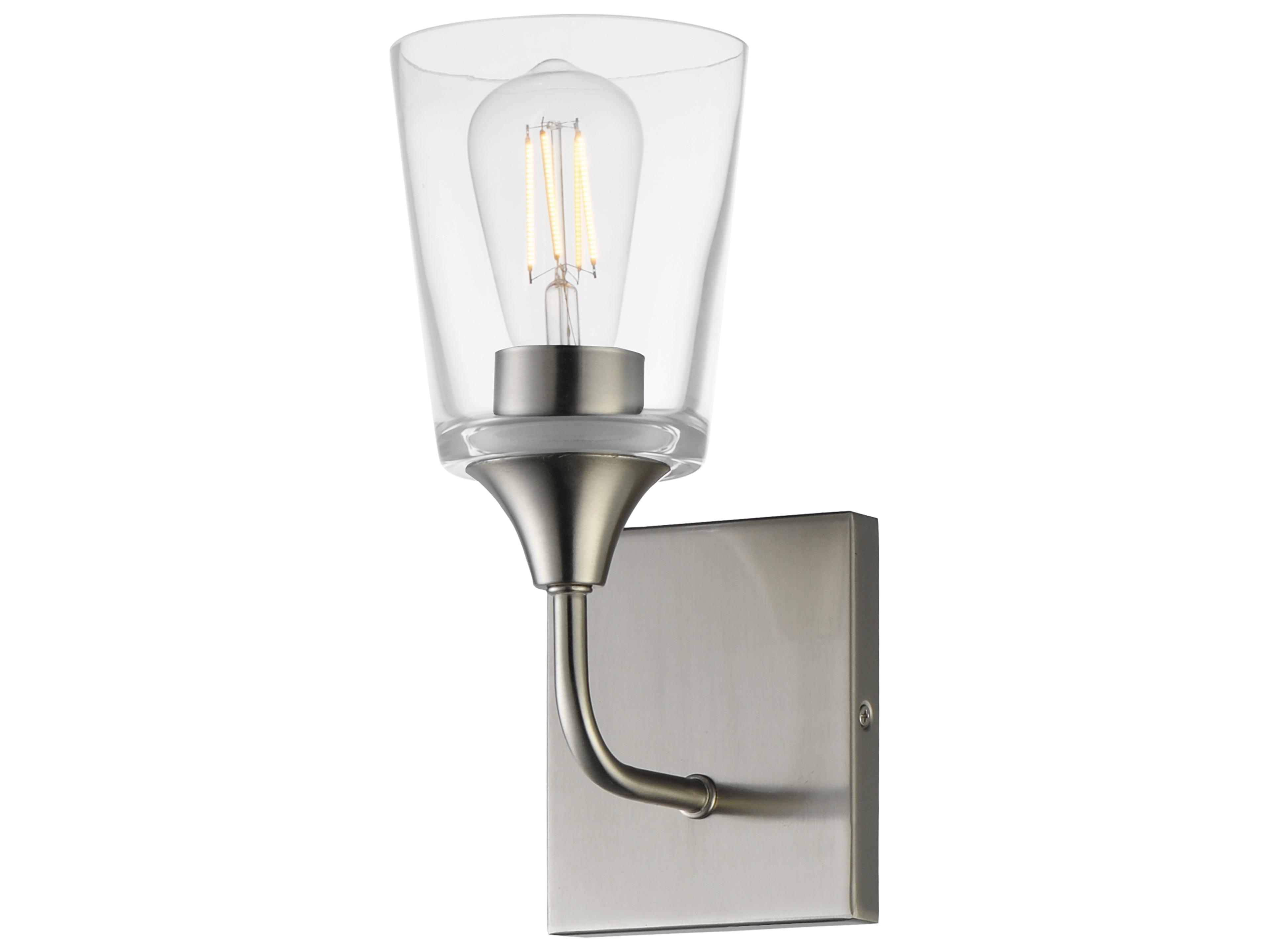 Hudson 1- Light Satin Nickel Wall Sconce