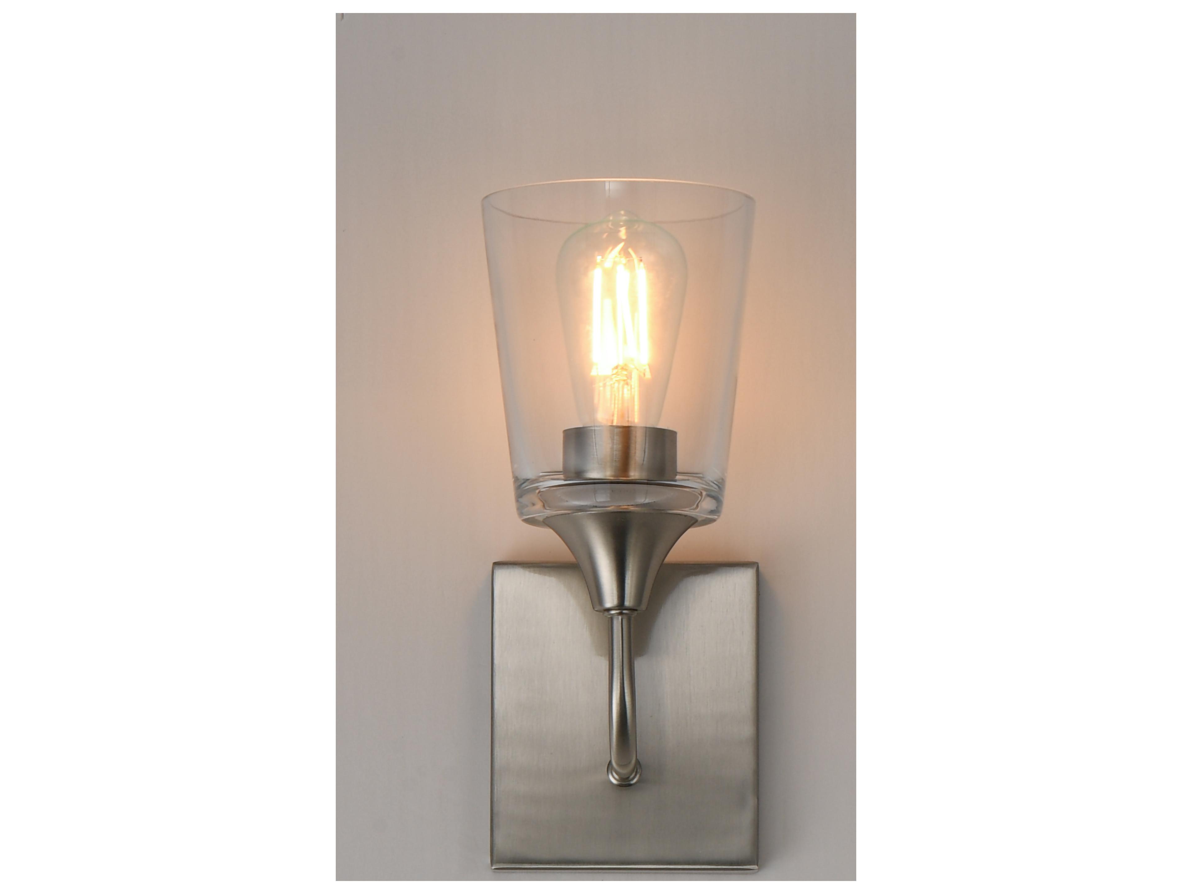 Maxim Lighting Hudson 1- Light Satin Nickel Wall Sconce