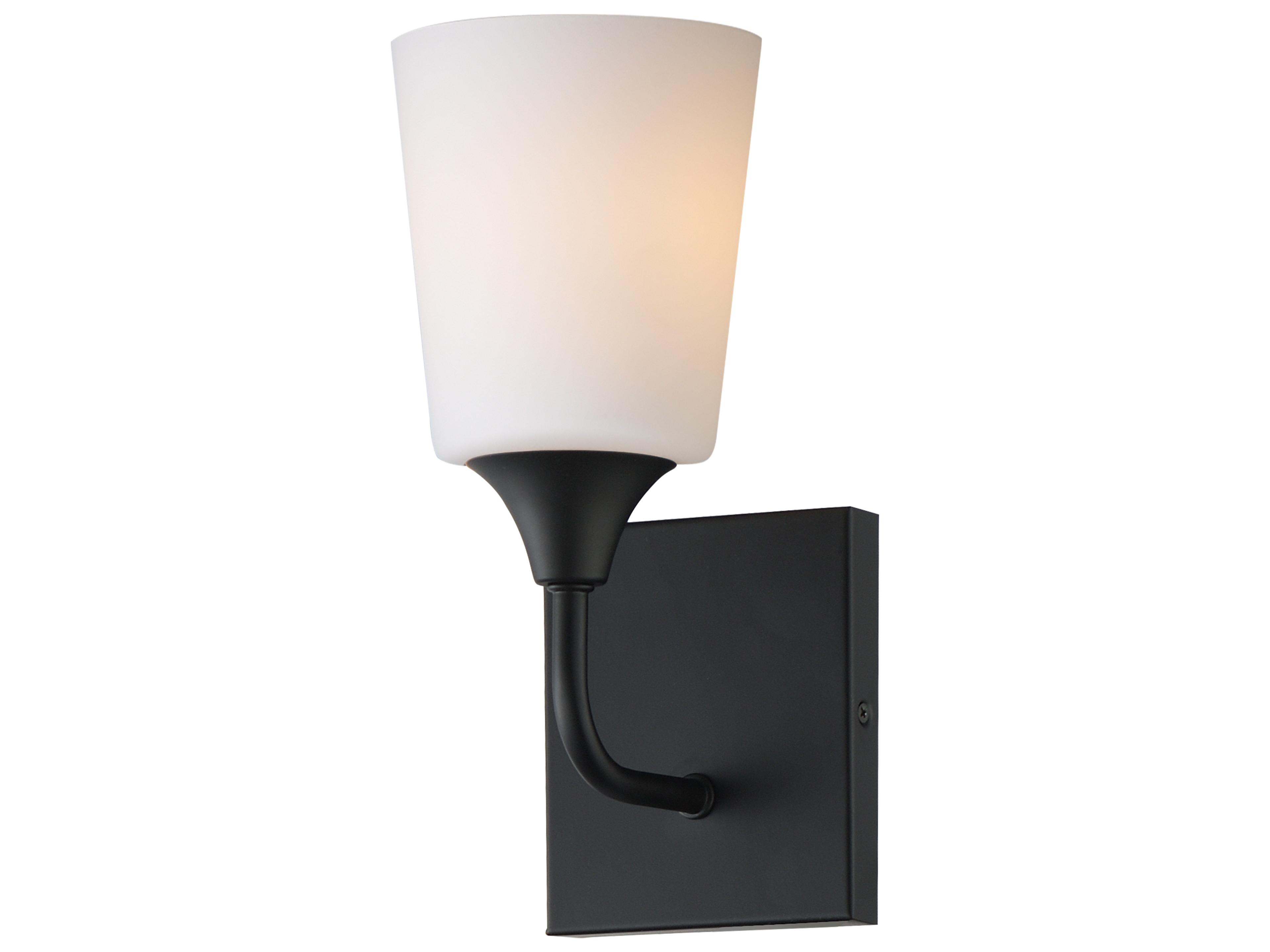 Hudson 1- Light Black Wall Sconce