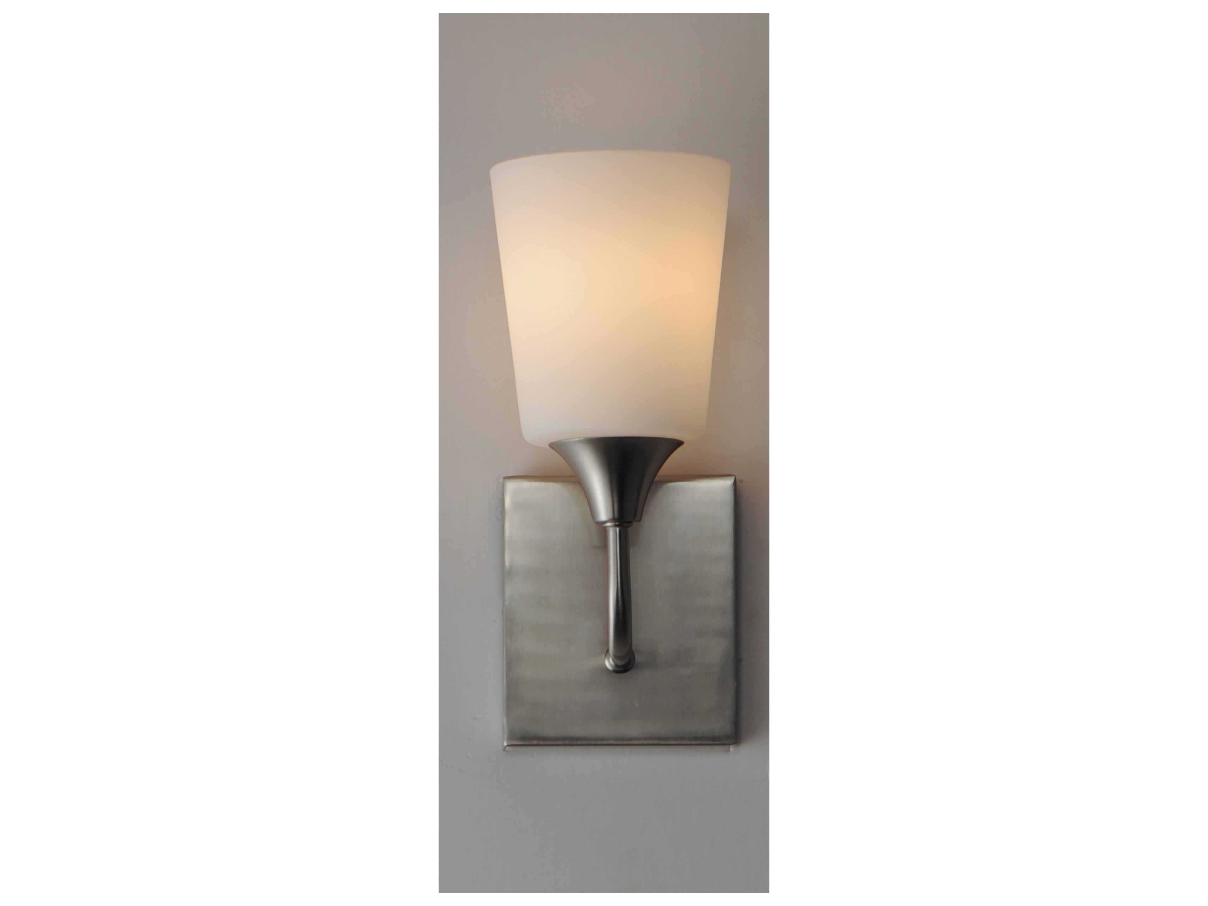 Maxim Lighting Hudson 1- Light Satin Nickel Brass Wall Sconce