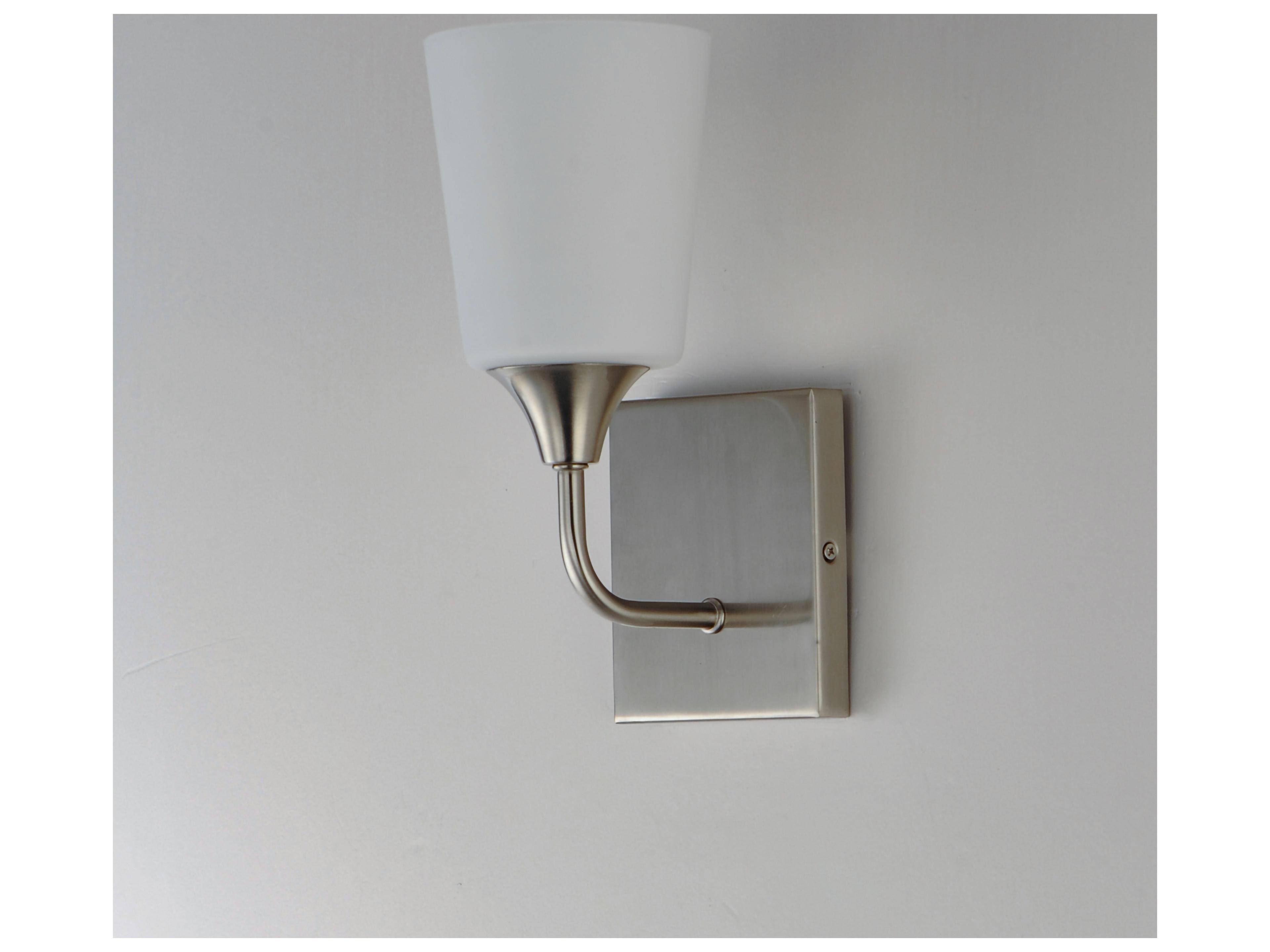 Maxim Lighting Hudson 1- Light Satin Nickel Brass Wall Sconce