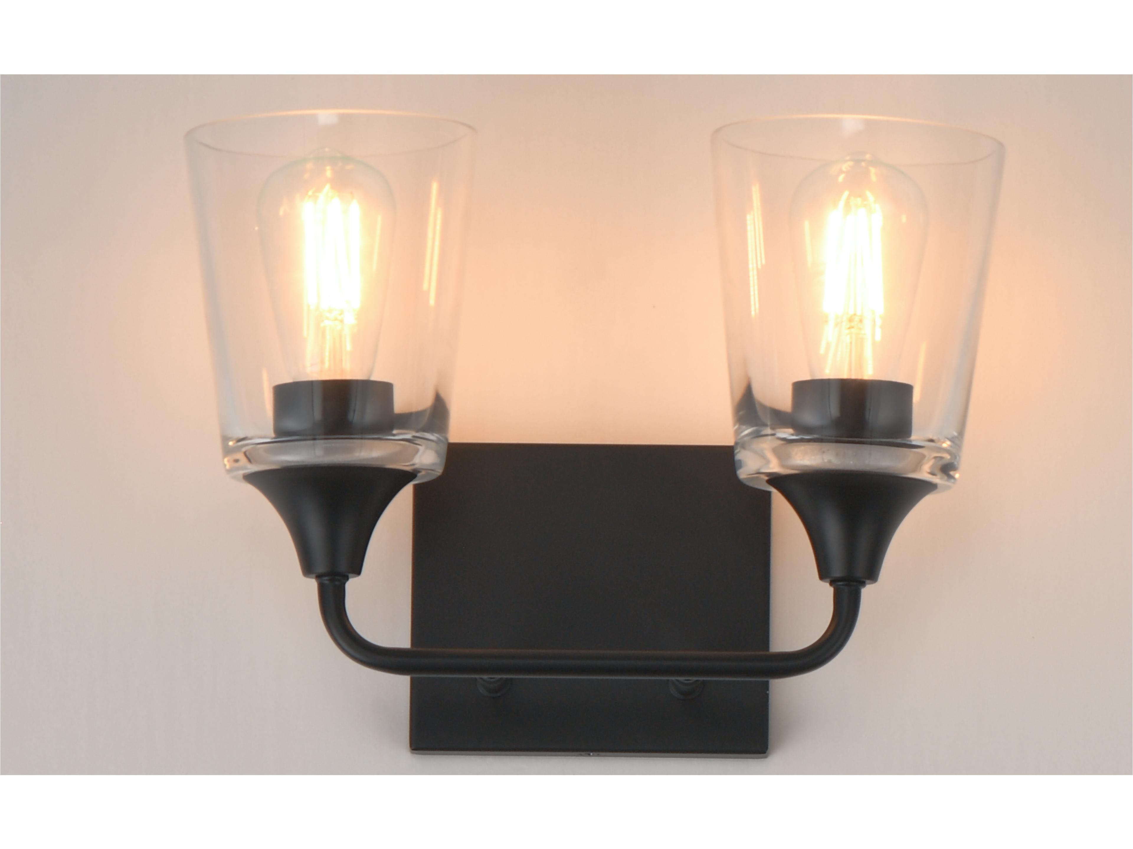 Maxim Lighting Hudson 2- Light Black Vanity