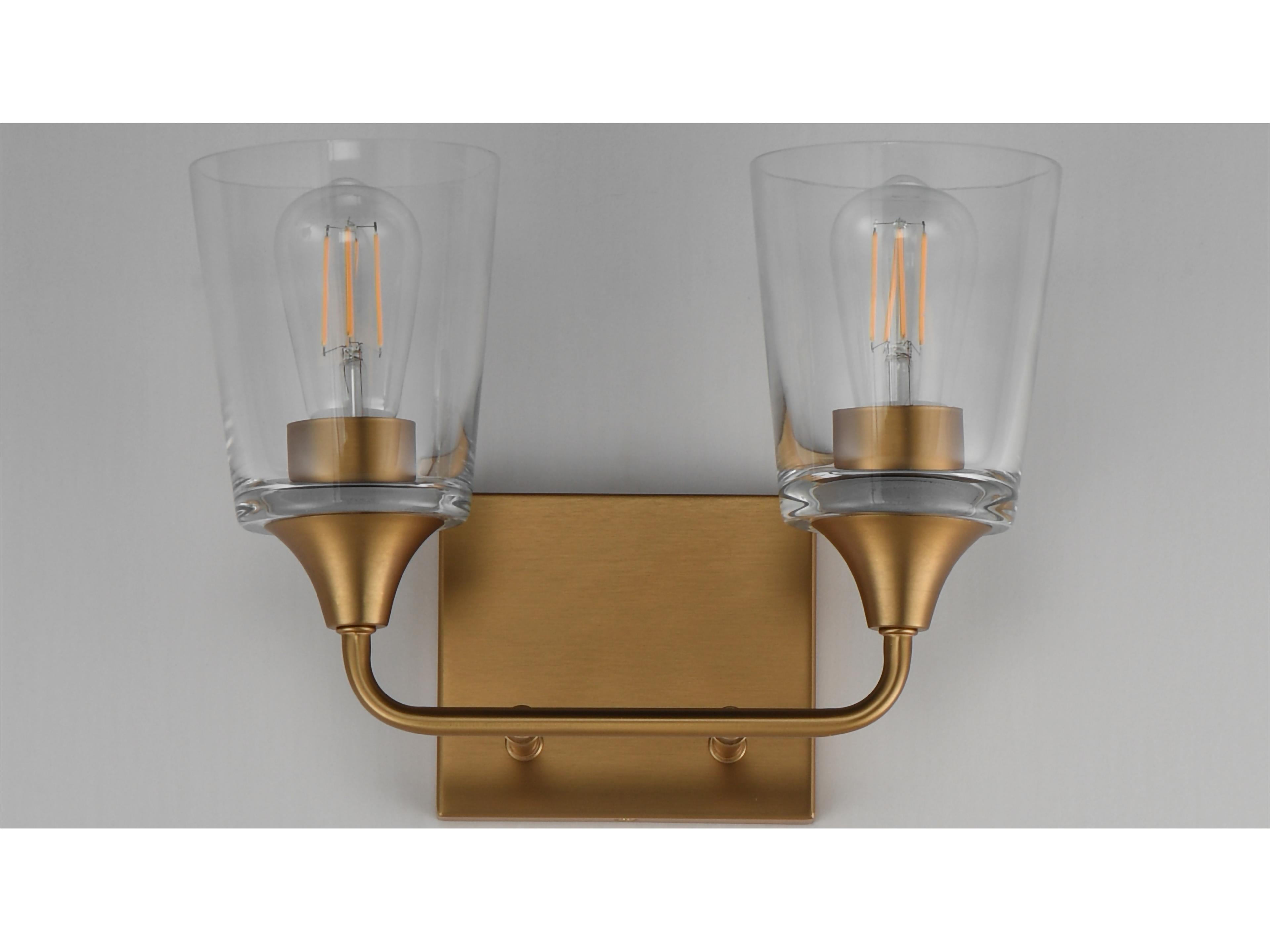 Maxim Lighting Hudson 2- Light Natural Aged Brass Vanity
