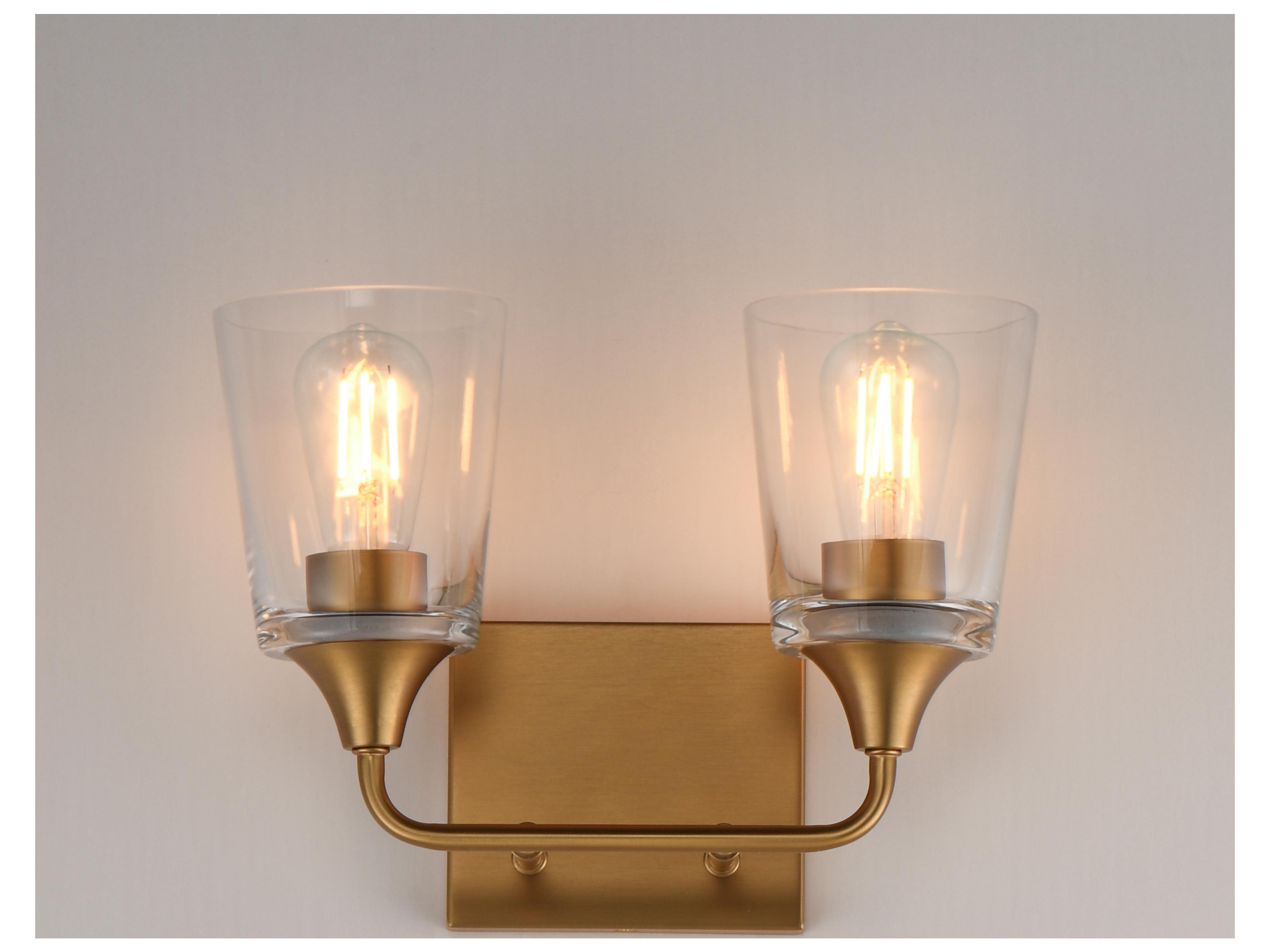Maxim Lighting Hudson 2- Light Natural Aged Brass Vanity