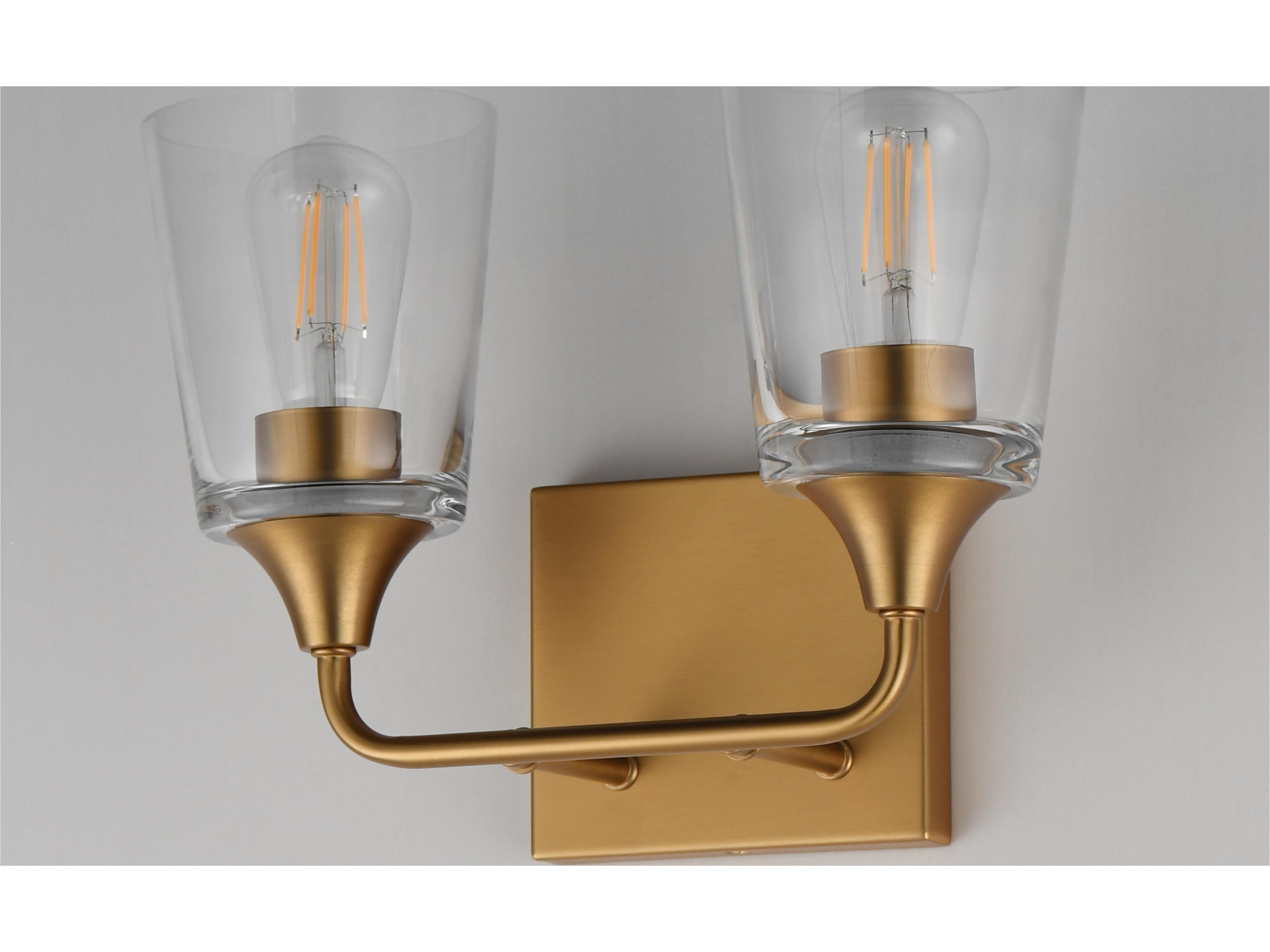 Maxim Lighting Hudson 2- Light Natural Aged Brass Vanity