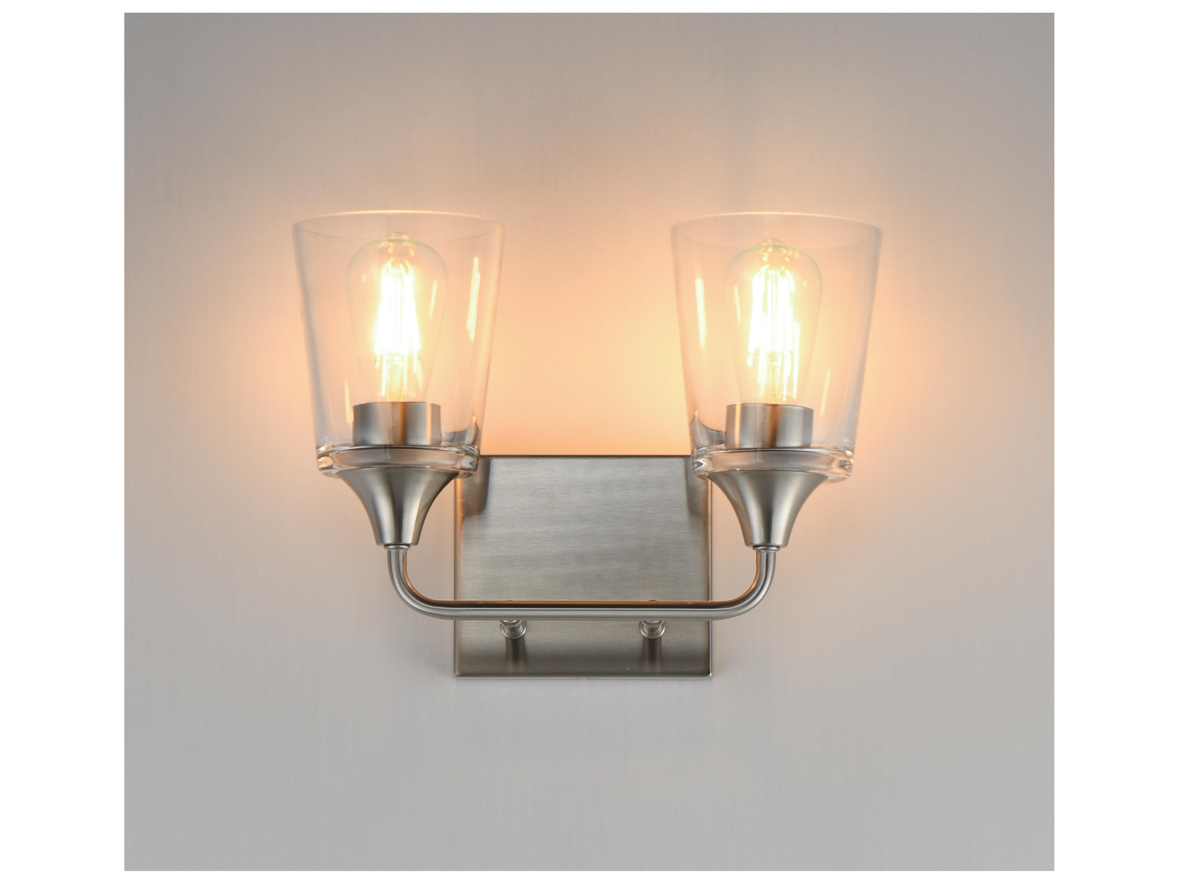 Maxim Lighting Hudson 2- Light Satin Nickel Vanity