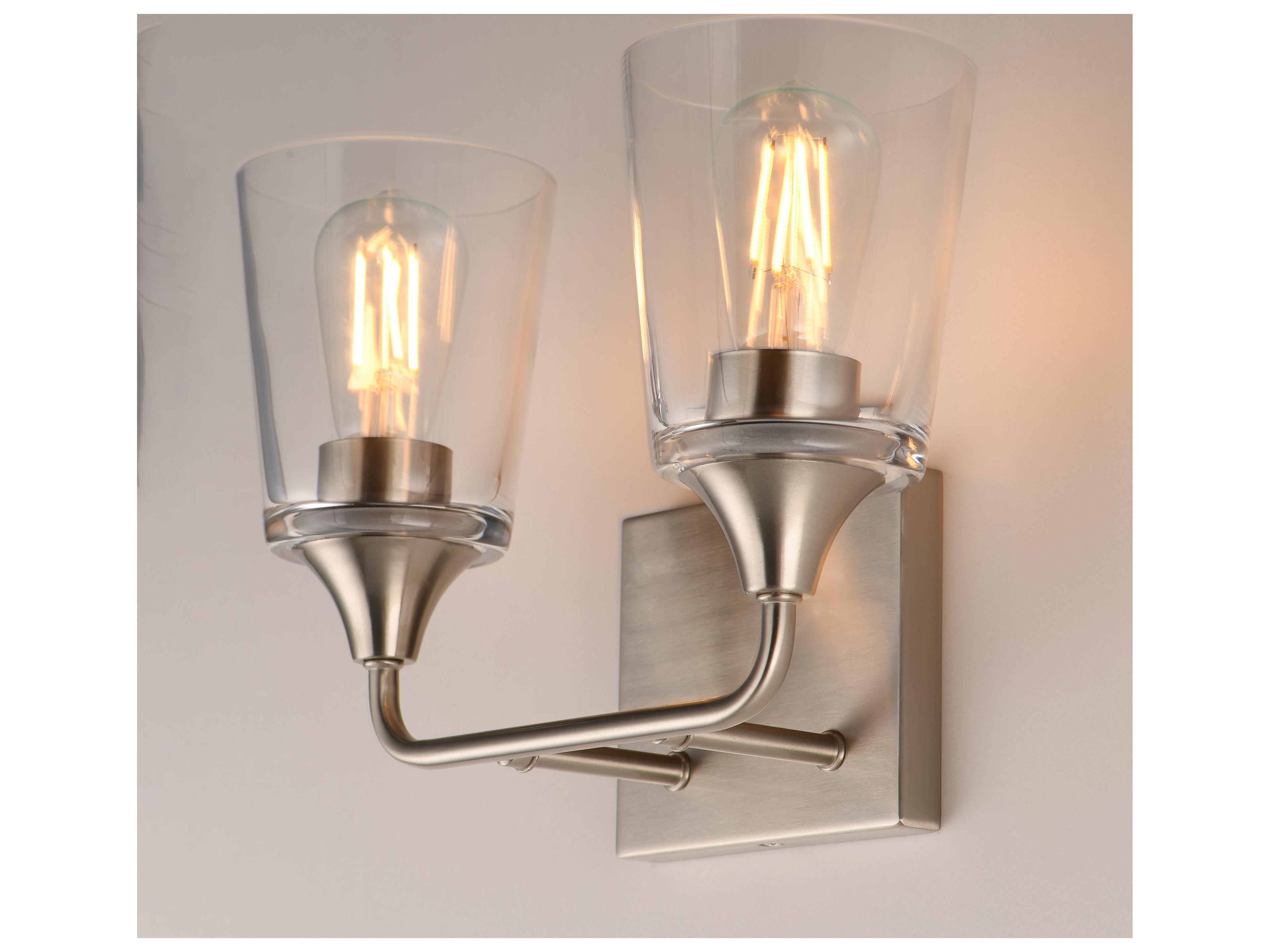 Maxim Lighting Hudson 2- Light Satin Nickel Vanity