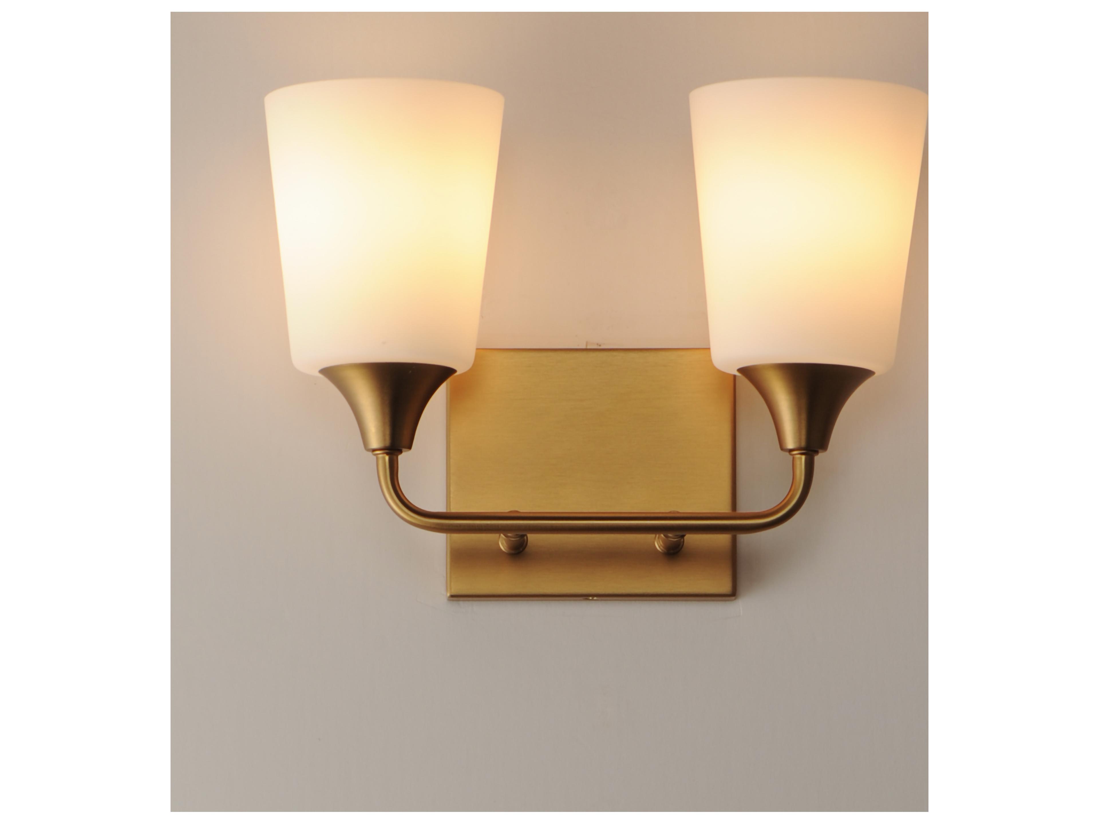 Maxim Lighting Hudson 2- Light Natural Aged Brass Vanity