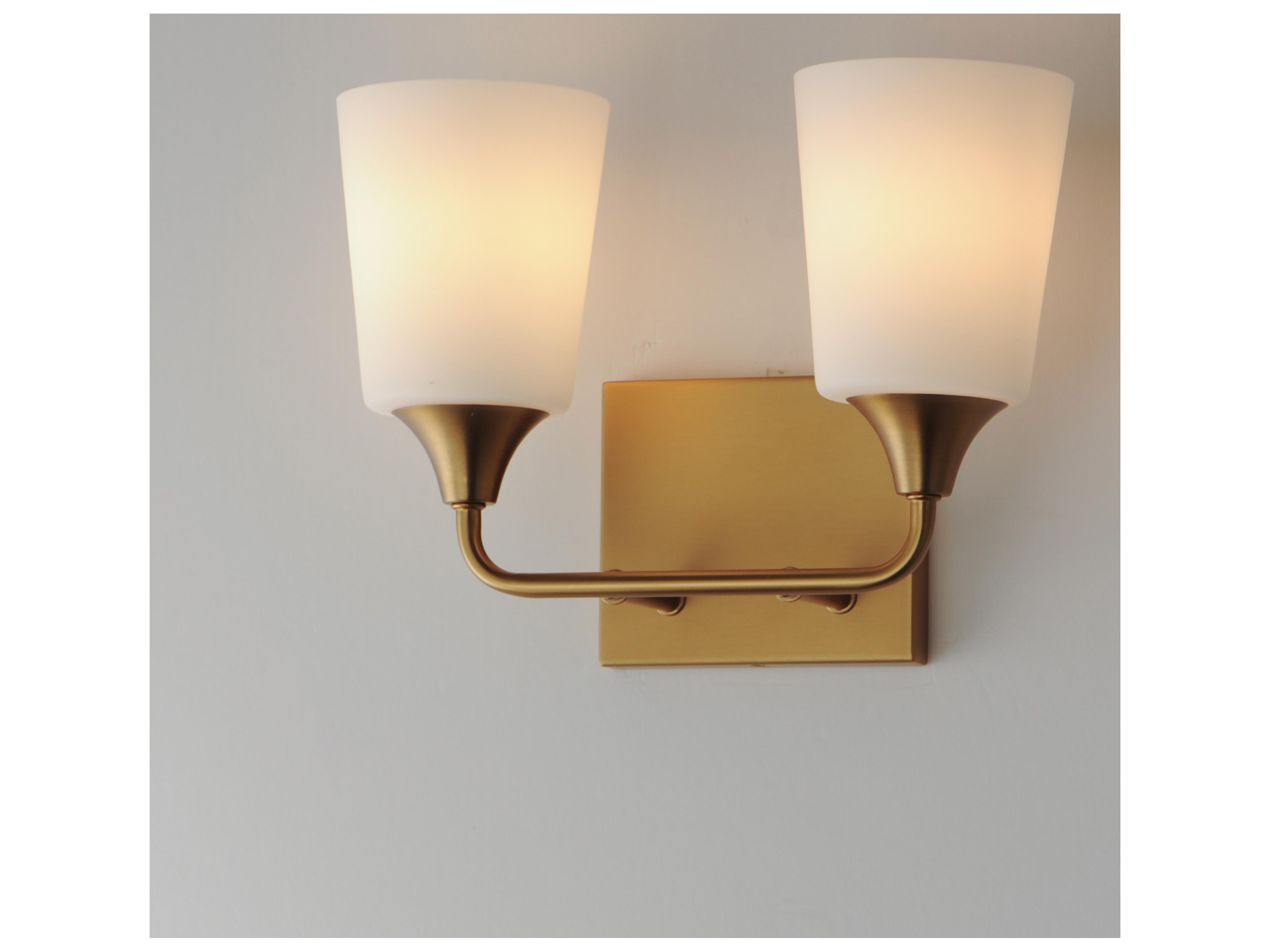 Maxim Lighting Hudson 2- Light Natural Aged Brass Vanity