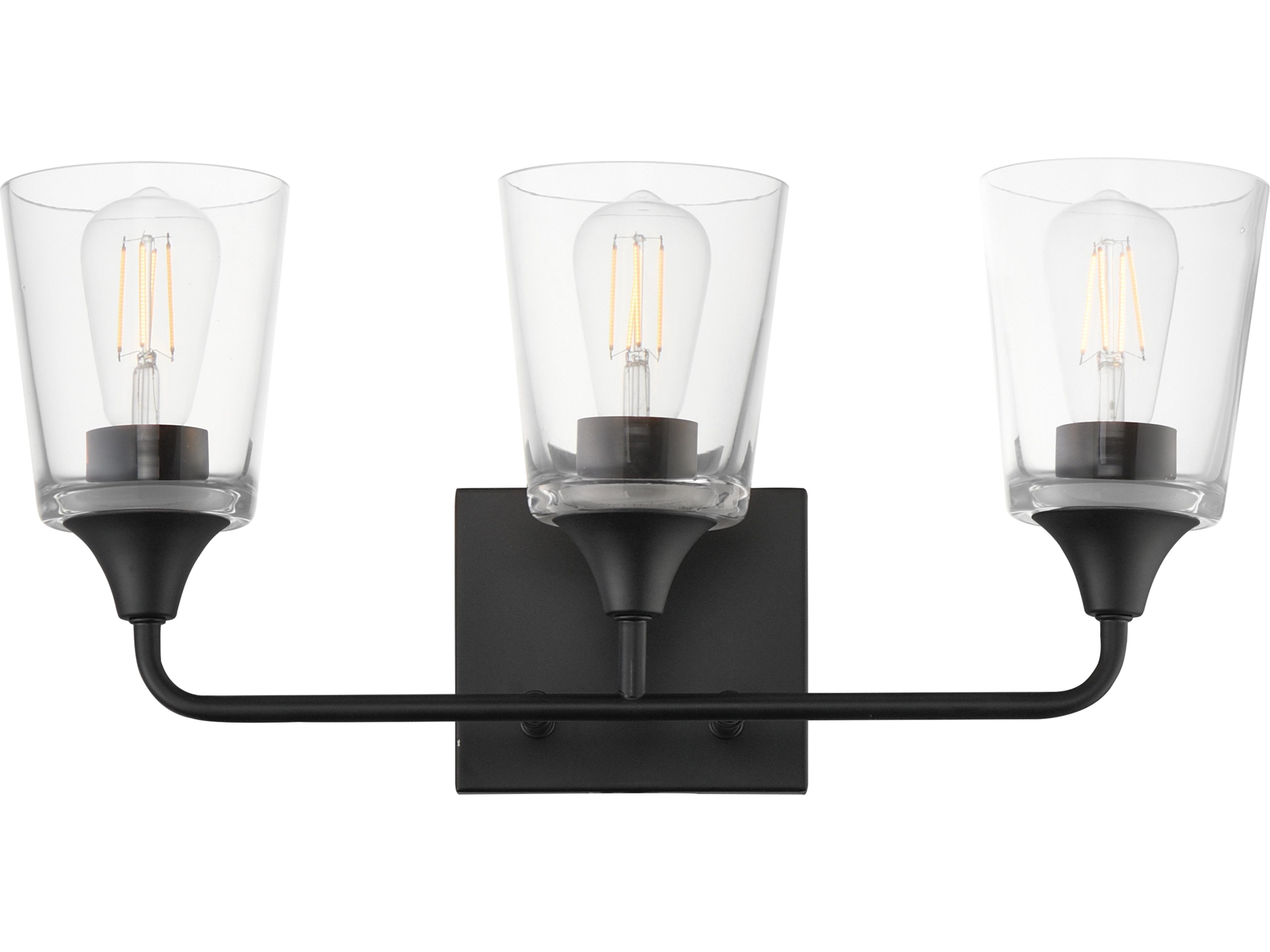 Hudson 3- Light Black Vanity