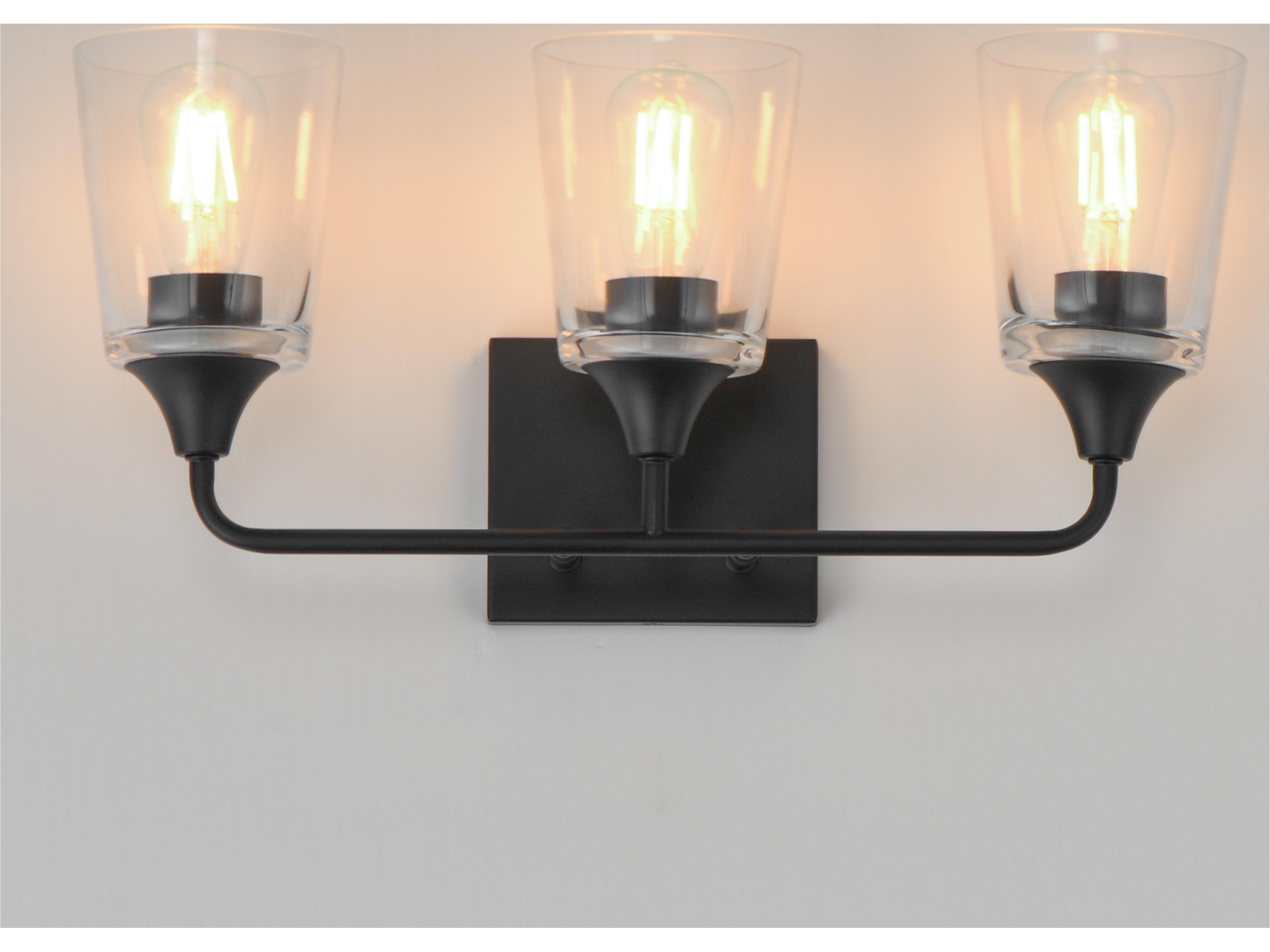 Maxim Lighting Hudson 3- Light Black Vanity