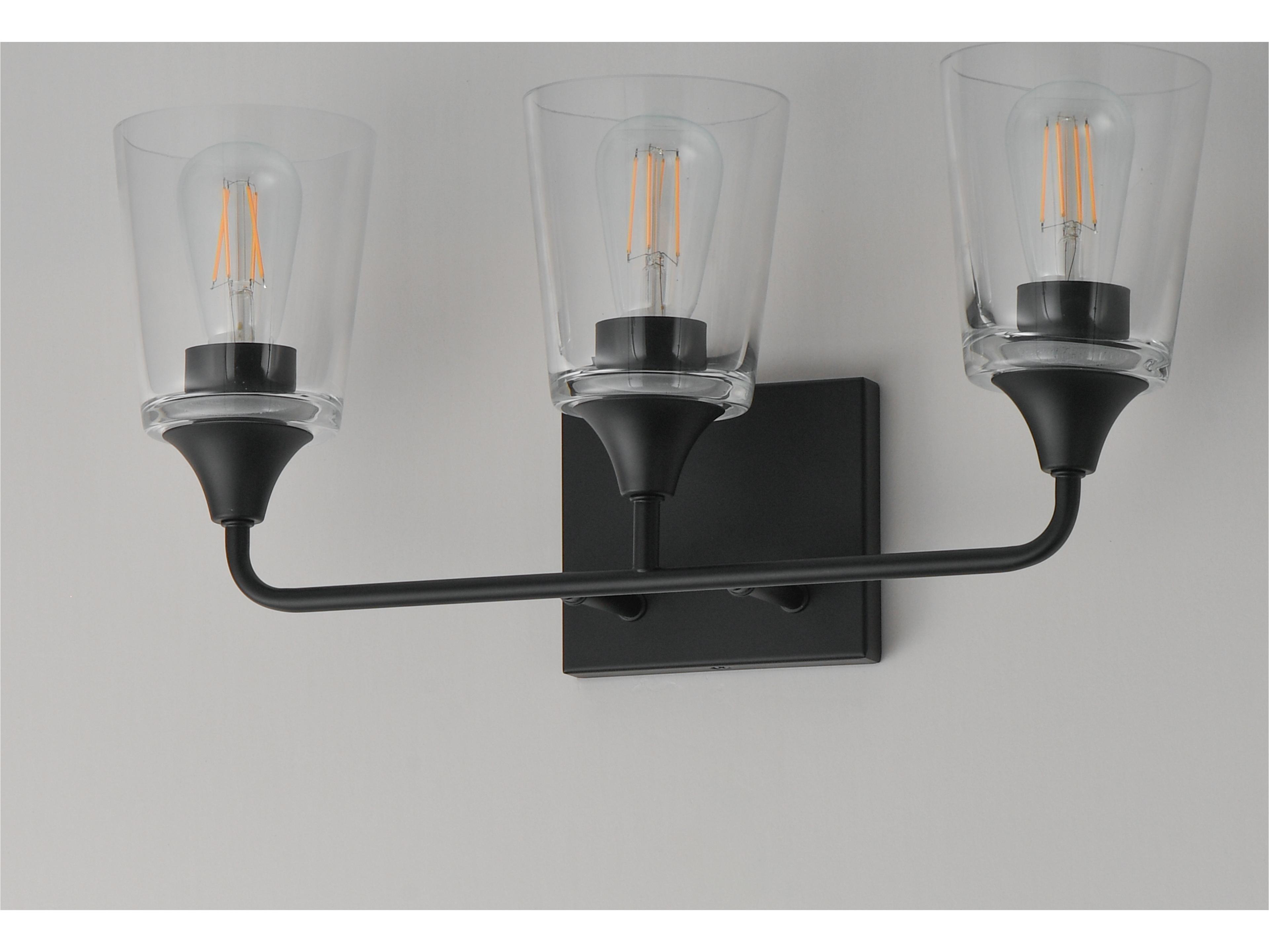 Maxim Lighting Hudson 3- Light Black Vanity
